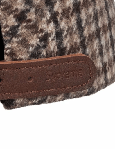 Supreme Supreme Houndstooth Wool Camp Cap Tan FW23 Bellandi Wool