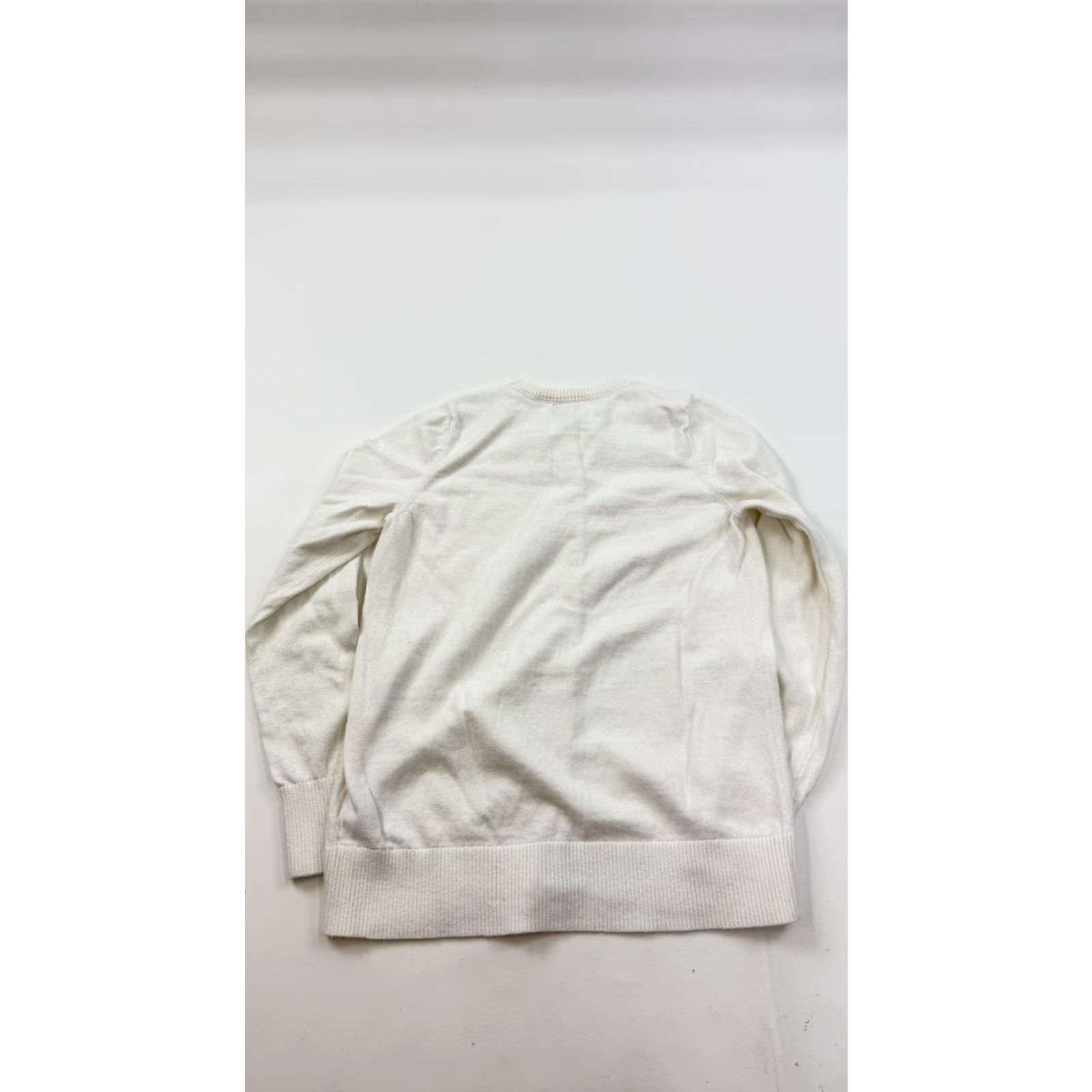 Vintage L.L. Bean Cardigan Sweater Womens XS White Cotton Cashmere Button Front Knit Size XS / US 0-2 / IT 36-38 - 6 Thumbnail
