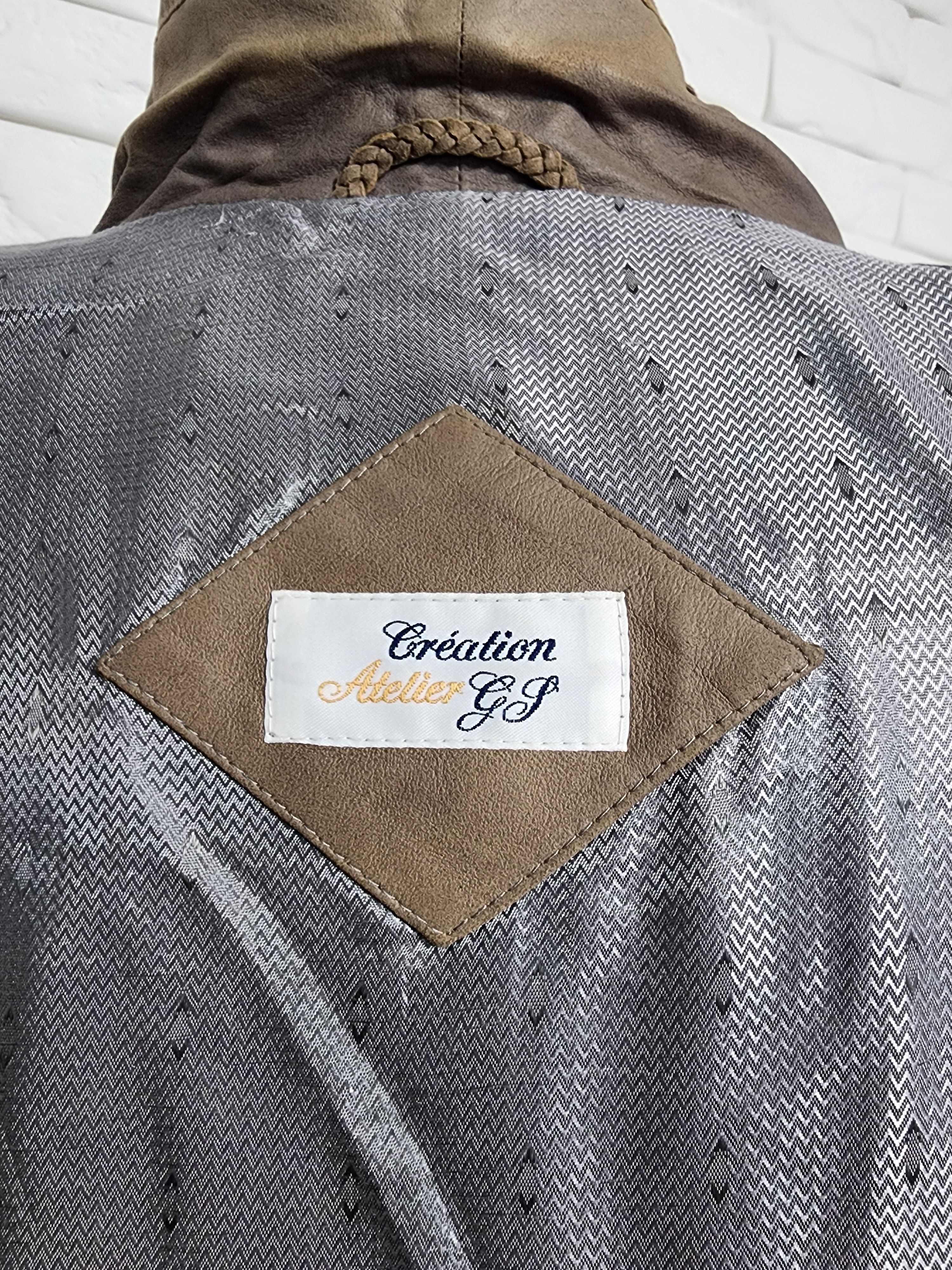 Uniqlo Gray Leather Jacket: Women's Jacket with Buttons. Size 4XL / US 24-26 - 8 Thumbnail