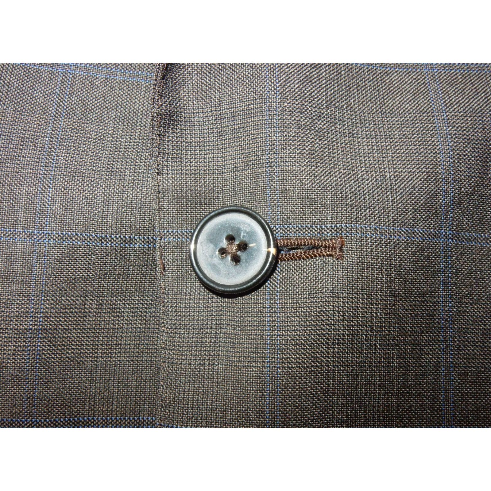 Ermenegildo Zegna VINTAGE Ermenegildo Zegna Blazer Men 50R Wool Plaid Brown Size 50R - 4 Thumbnail