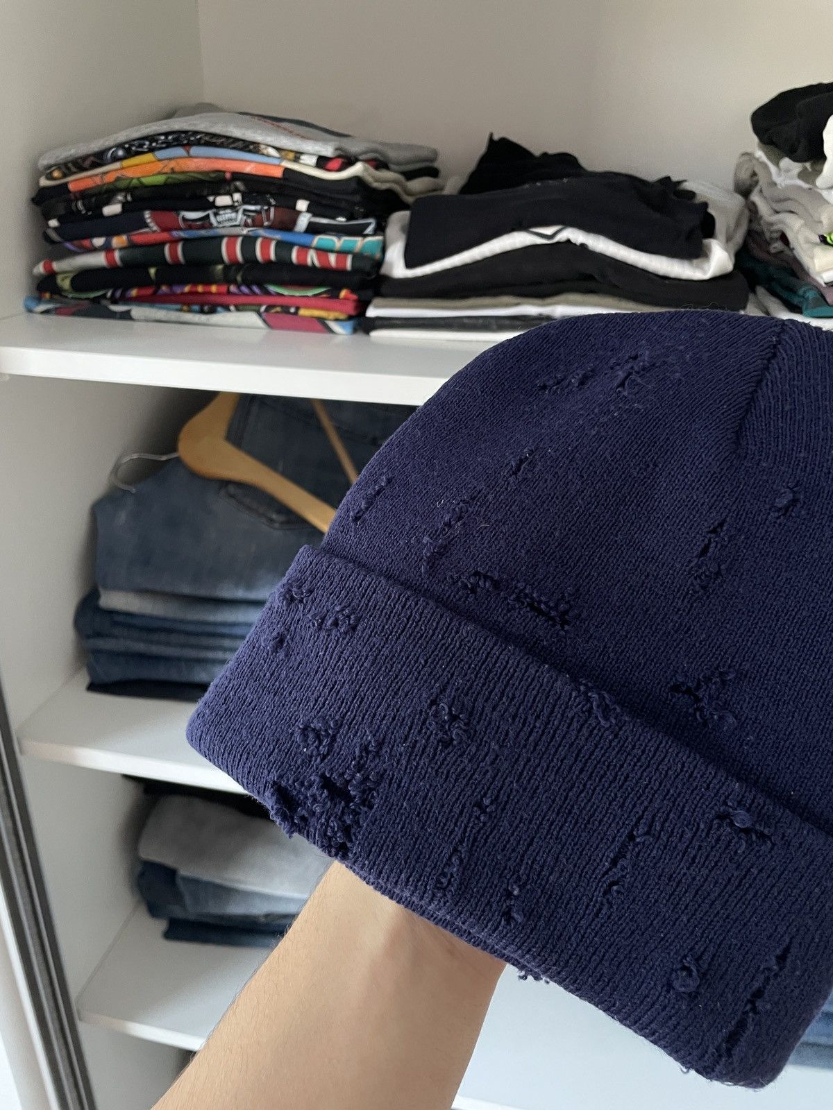 Carhartt Carhartt Acrylic Beanie Hat Distressed Ripped Washed Fade Size ONE SIZE - 3 Thumbnail