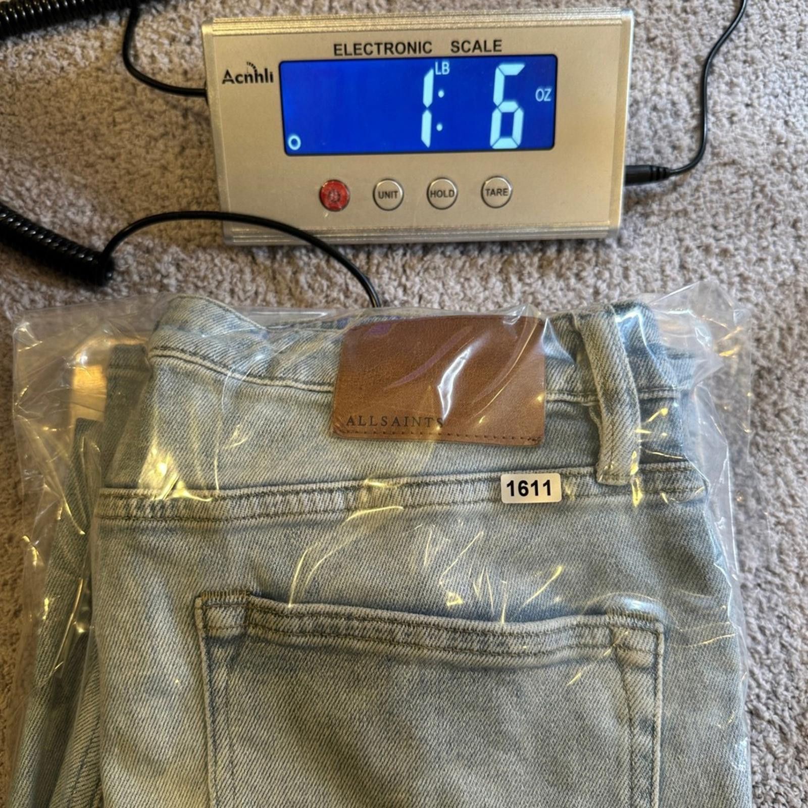 Allsaints ALLSAINTS Jack Mens Jeans 32 Light Wash Distressed Skinny Size US 32 / EU 48 - 11 Thumbnail