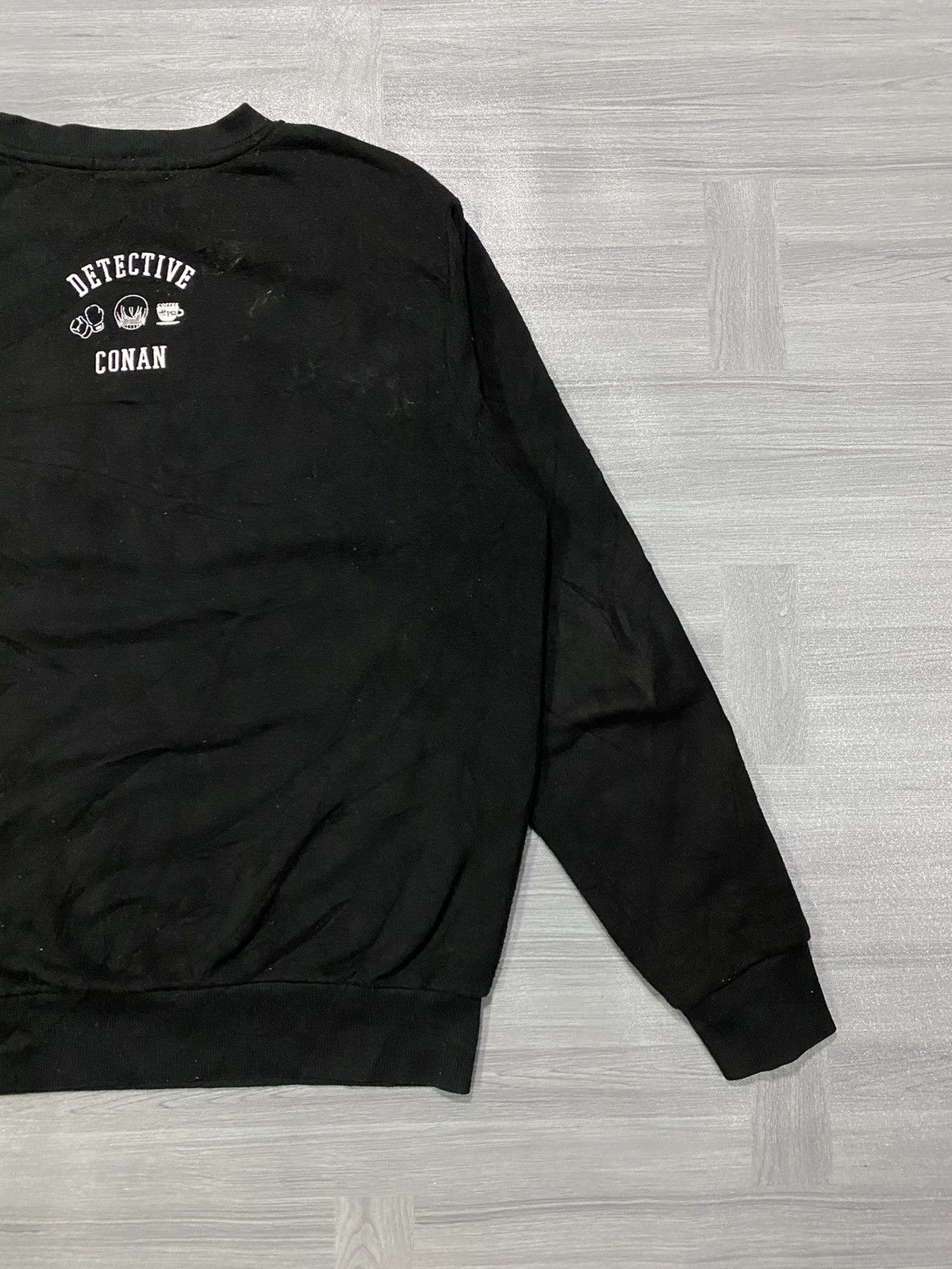 Anime Vintage 90s Detecvite Conan Black Sweatshirt Size US L / EU 52-54 / 3 - 14 Thumbnail