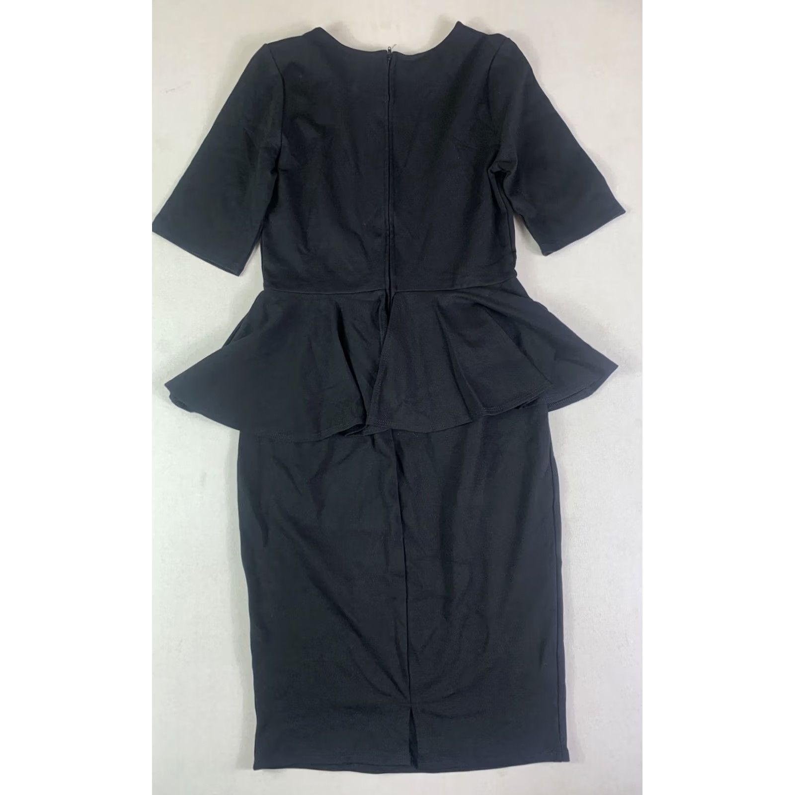 Vintage BRIGITTE BRIANNA Pepium Dress WOMENS Large Black NWT A-LINE PENCIL NEW Dress Size L / US 10 / IT 46 - 6 Thumbnail
