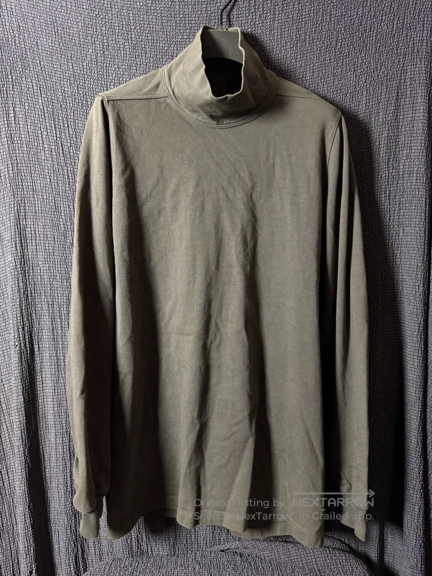 Rick Owens Dark Dust Turtleneck Long Sleeve Shirt.