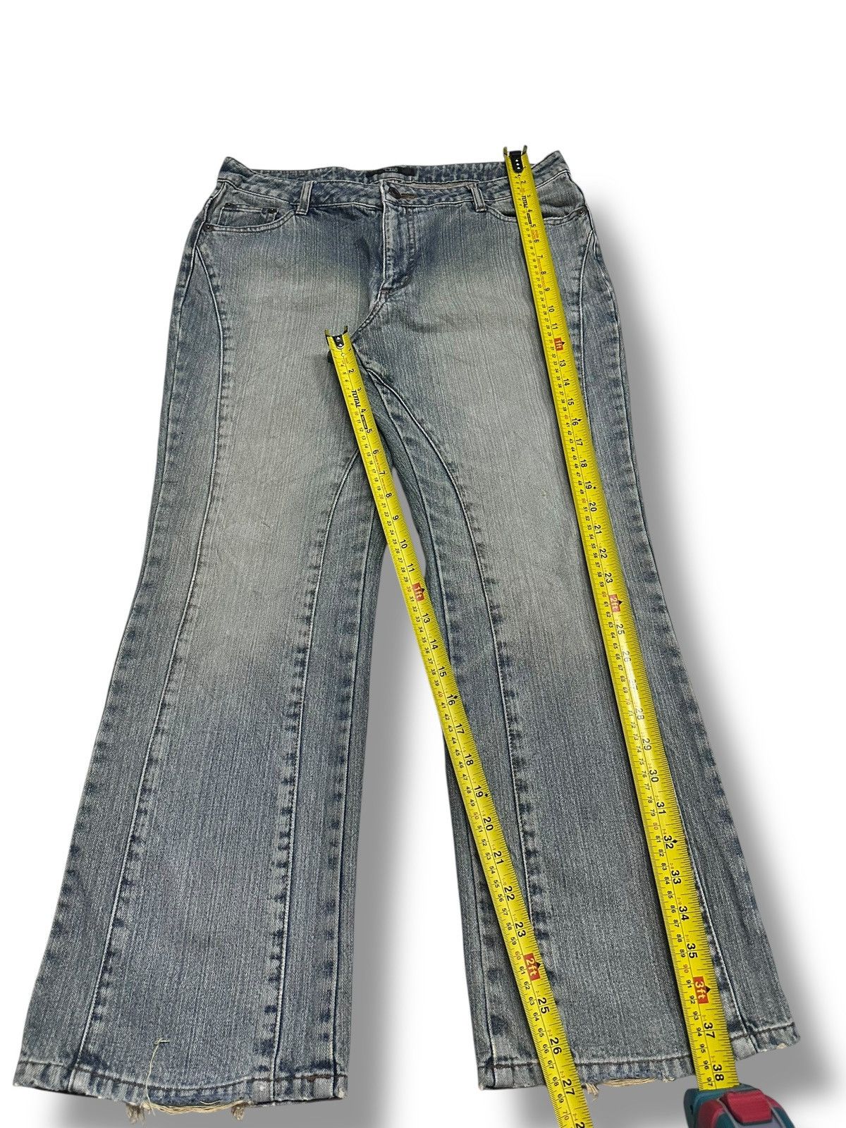 Japanese Brand Flare Japan Jeans Wideleg Loose Style With Faded Wash Size US 32 / EU 48 - 13 Thumbnail