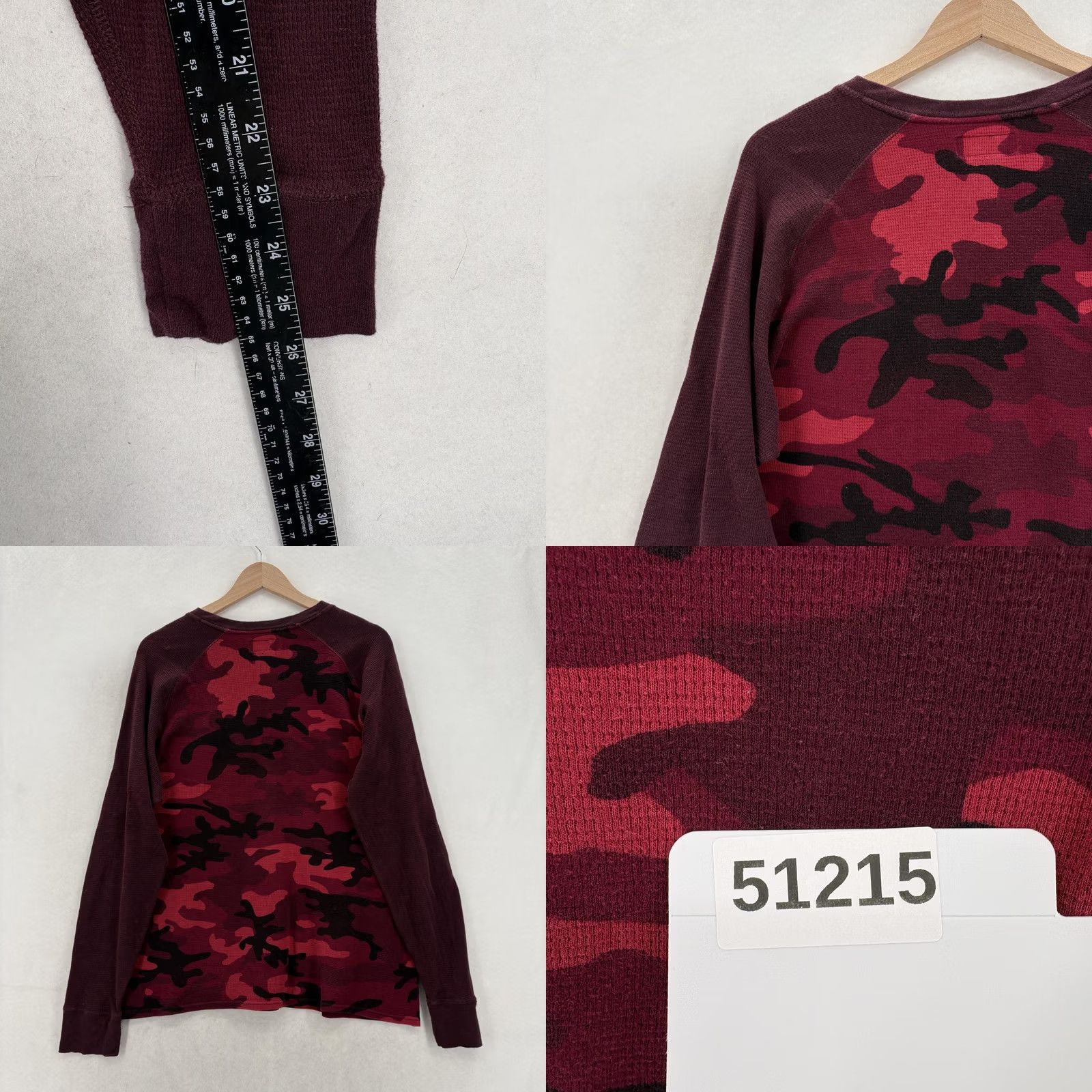 Polo Ralph Lauren Polo Ralph Lauren Shirt Mens Large Red Camo Thermal Waffle Knit Long Sleeve Pony Size US L / EU 52-54 / 3 - 8 Thumbnail