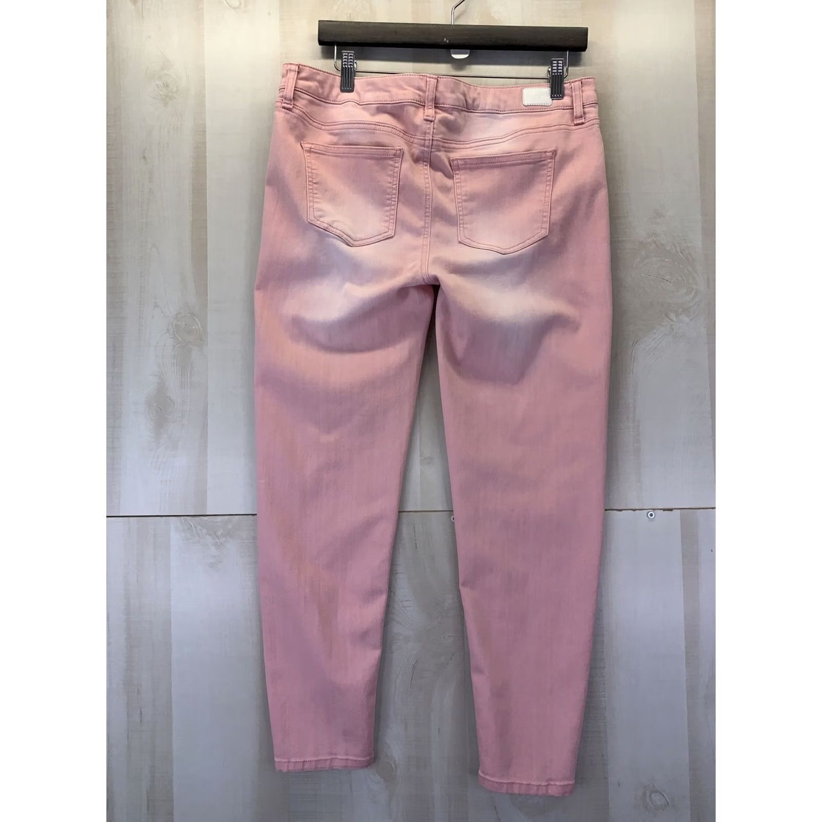 Vintage Celebrity Pink Distressed Wash Ankle Skinny Pink Stretch Womens Jegging Jeans Size 24" / US 00 / IT 34 - 5 Thumbnail