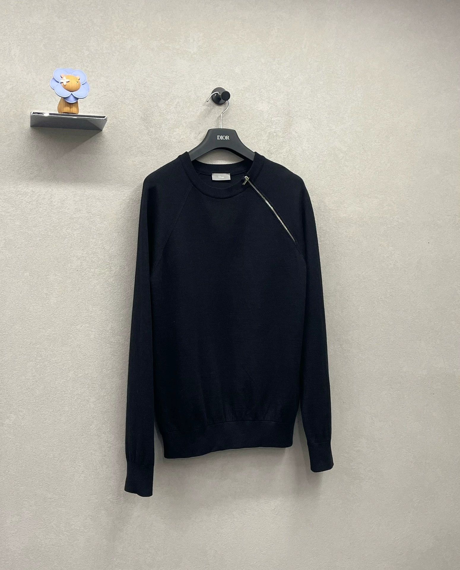 Dior black irregular zip-up sweater by Dior Size US S / EU 44-46 / 1 - 3 Thumbnail