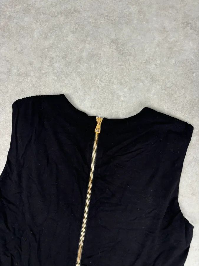 Balmain 2015 Balmain H&M Black Gold-Stud Tank Top Size S / US 4 / IT 40 - 7 Thumbnail