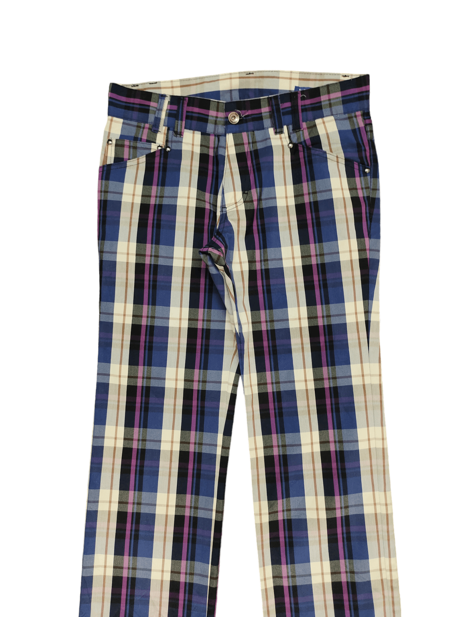 semanticdesign Vintage Semantic Design Checkered Plain Trouser Pants Size US 31 - 2 Thumbnail