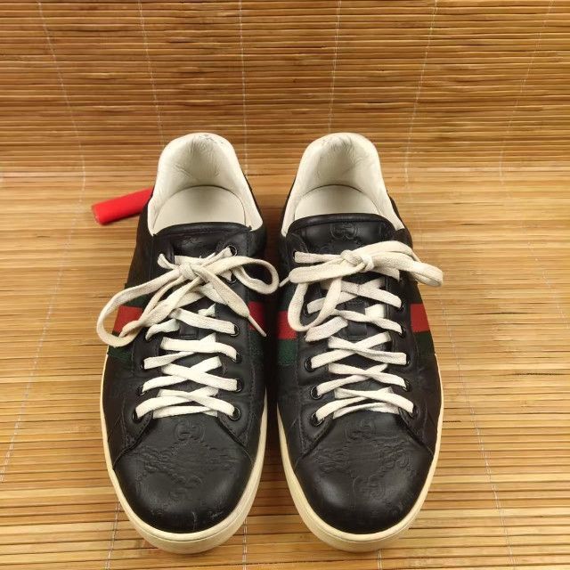 Gucci Gucci ACE Signature Black Casual Sneakers for Men Size US 9.5 / EU 42-43 - 1 Thumbnail