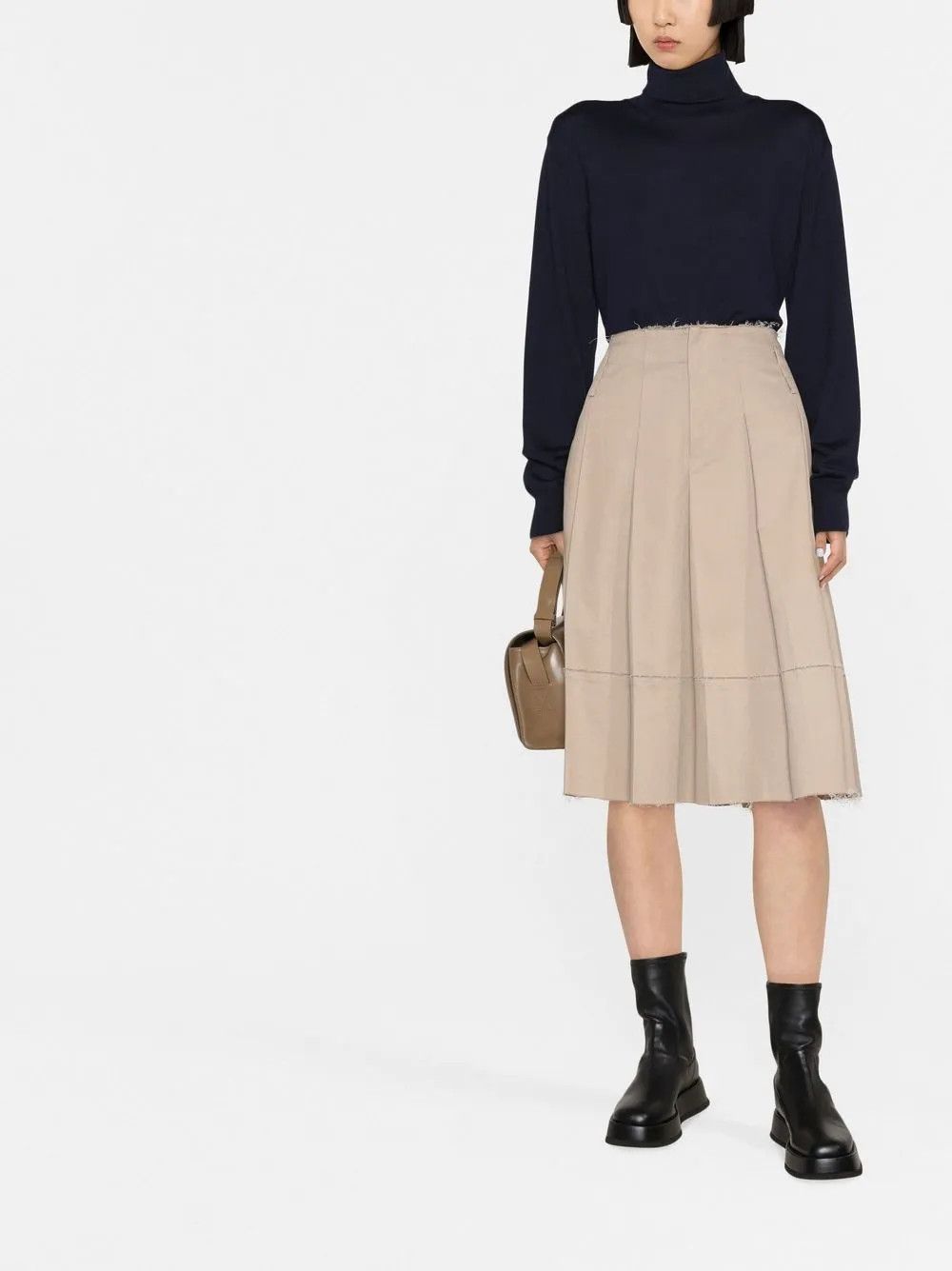 Jil Sander o1y1025 Turtleneck Sweater in Midnight Blue Size M / US 6-8 / IT 42-44 - 4 Thumbnail