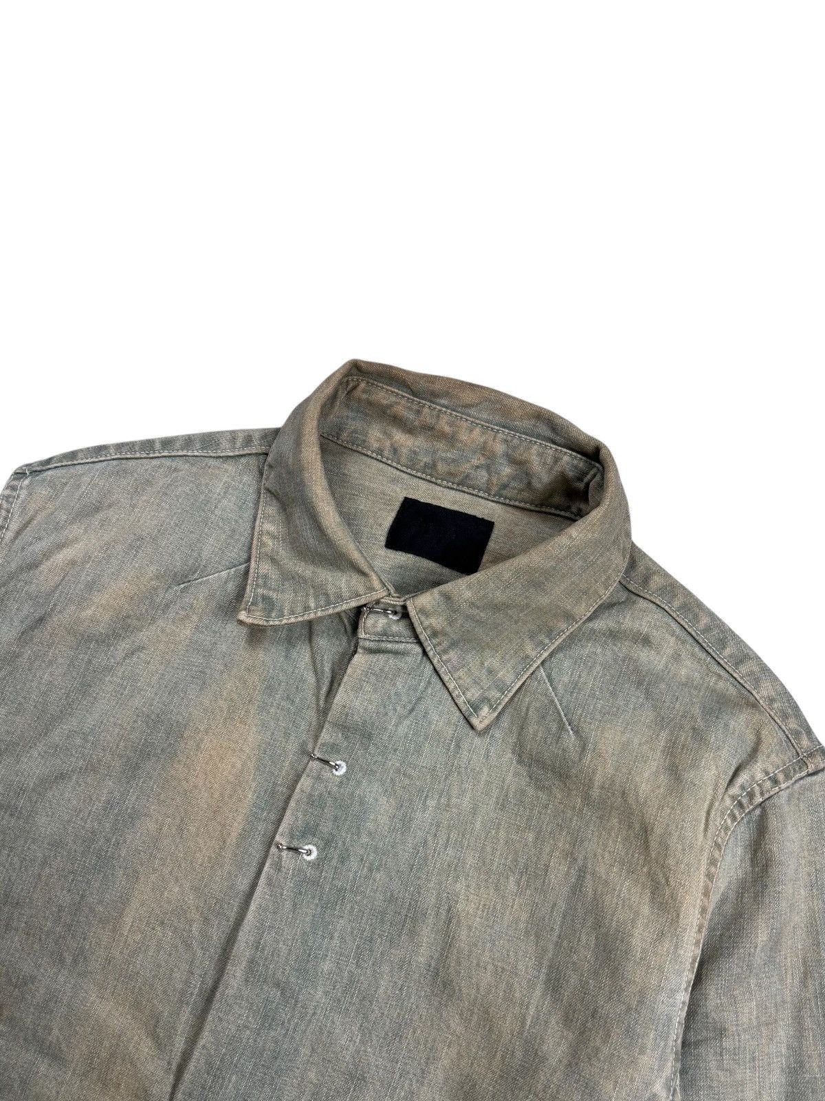 2000s Hym - Mud Wash Hook And Eye Shirt
