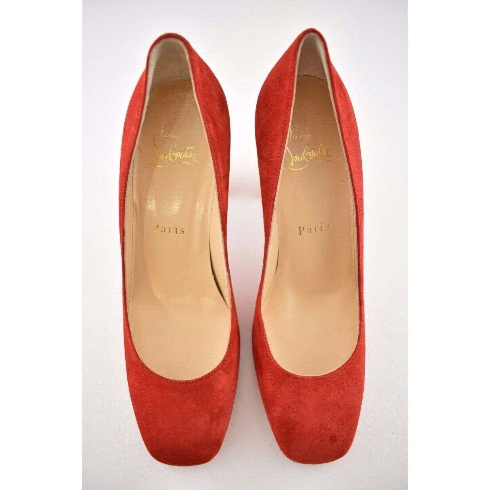 Christian Louboutin Christian Louboutin Donna Stud Spikes 85 Loubi Red Silver Size US 8.5 / IT 38.5 - 7 Thumbnail