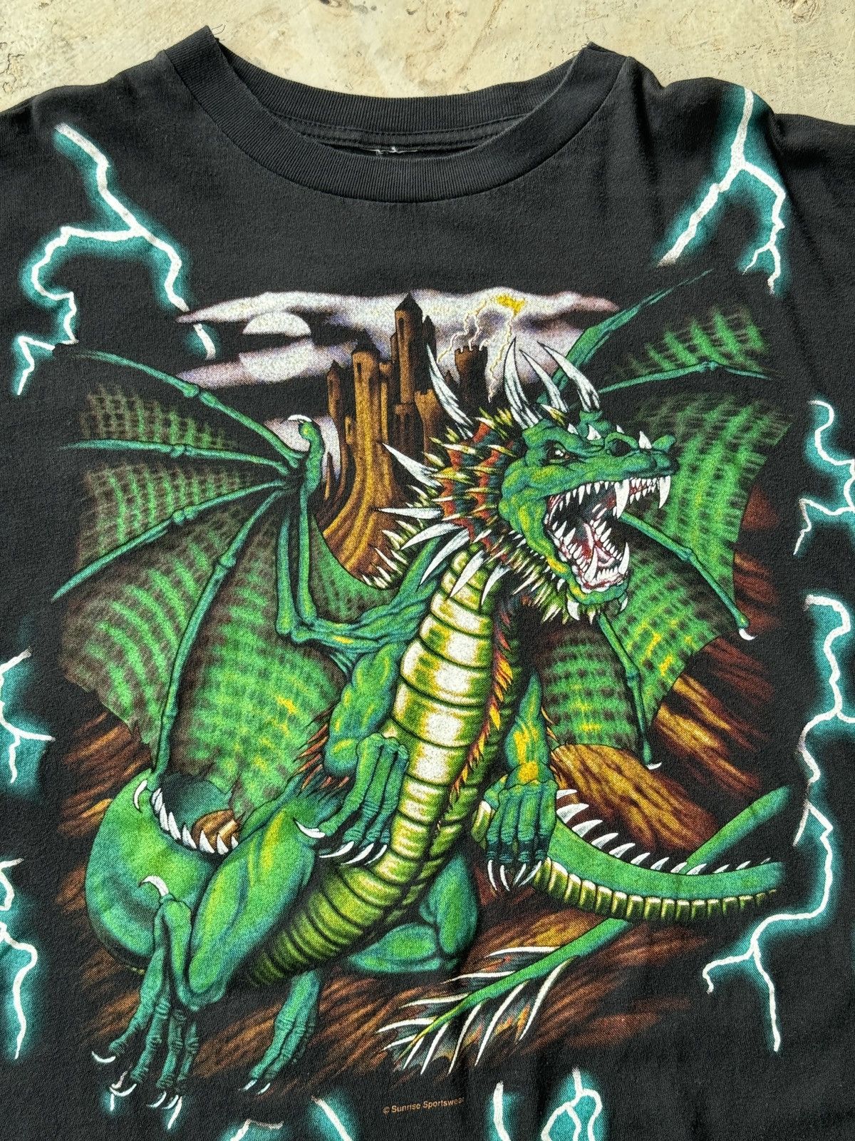 Vintage 1990s American authentic Thunder Wizard Dragon Shirt