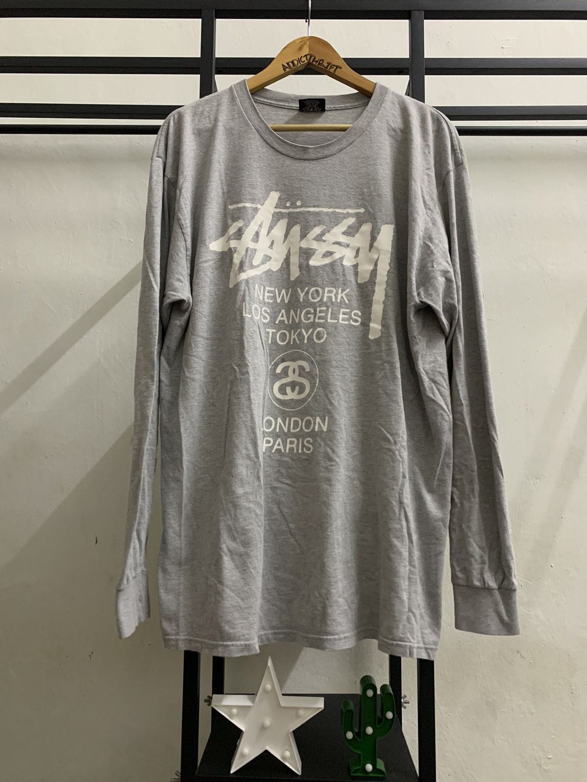 Stussy x Mountain Hardwear L/S Tee Stealth Grey Men's - FW24