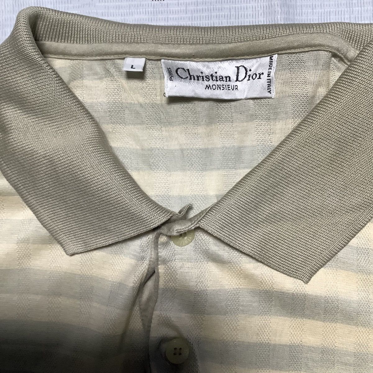 Christian Dior Monsieur Christian Dior Monsieur Polo Texture Vintage Size US L / EU 52-54 / 3 - 3 Thumbnail