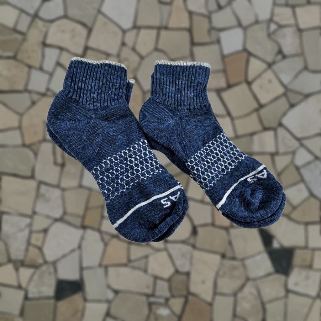 Vintage Bombas Merino Wool Socks Lot Of 2 Pairs Blue M Mens Womens Unisex Athletic Socks Size ONE SIZE - 1 Thumbnail