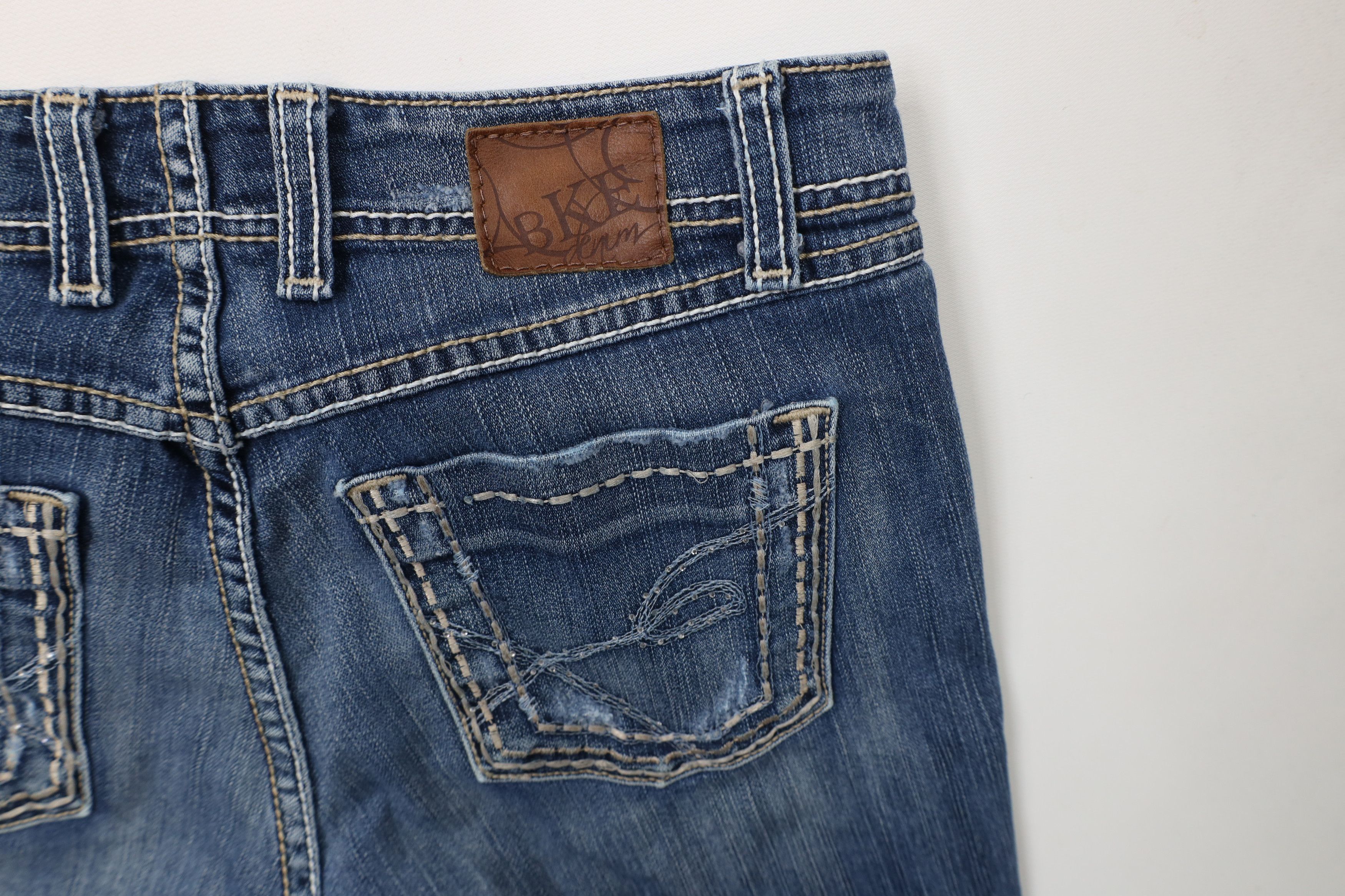 Vintage Buckle BKE Britni Stretch Flared Wide Leg Denim Jeans Blue Size 30" / US 8 / IT 44 - 13 Thumbnail