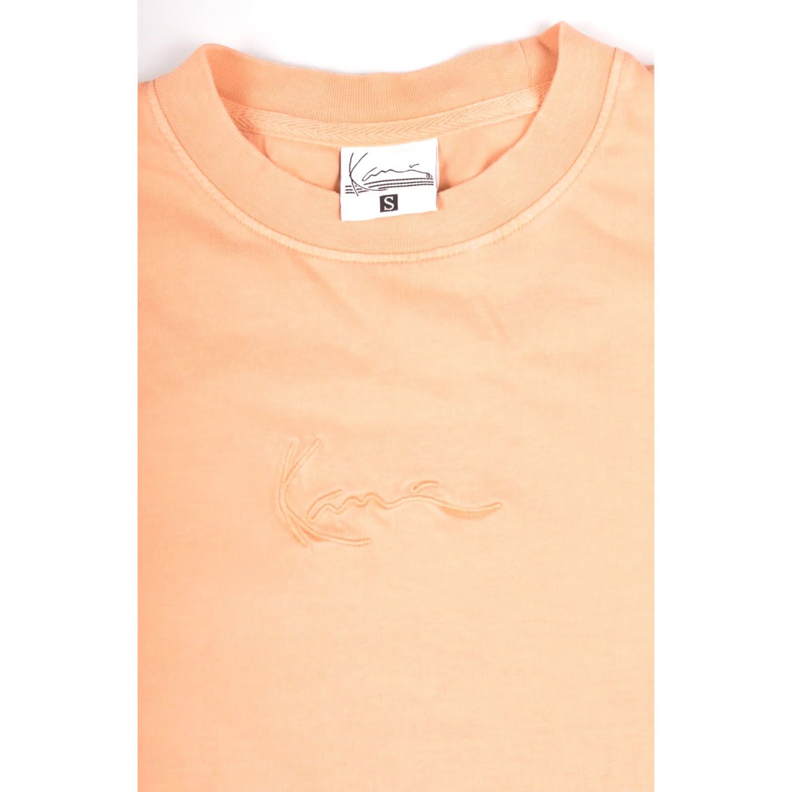 Karl Kani Karl Kani Vintage Small Center Logo Peach T-Shirt Tee Made in India Size S Mens Orange 100% Cotton Tee Size US S / EU 44-46 / 1 - 2 Thumbnail