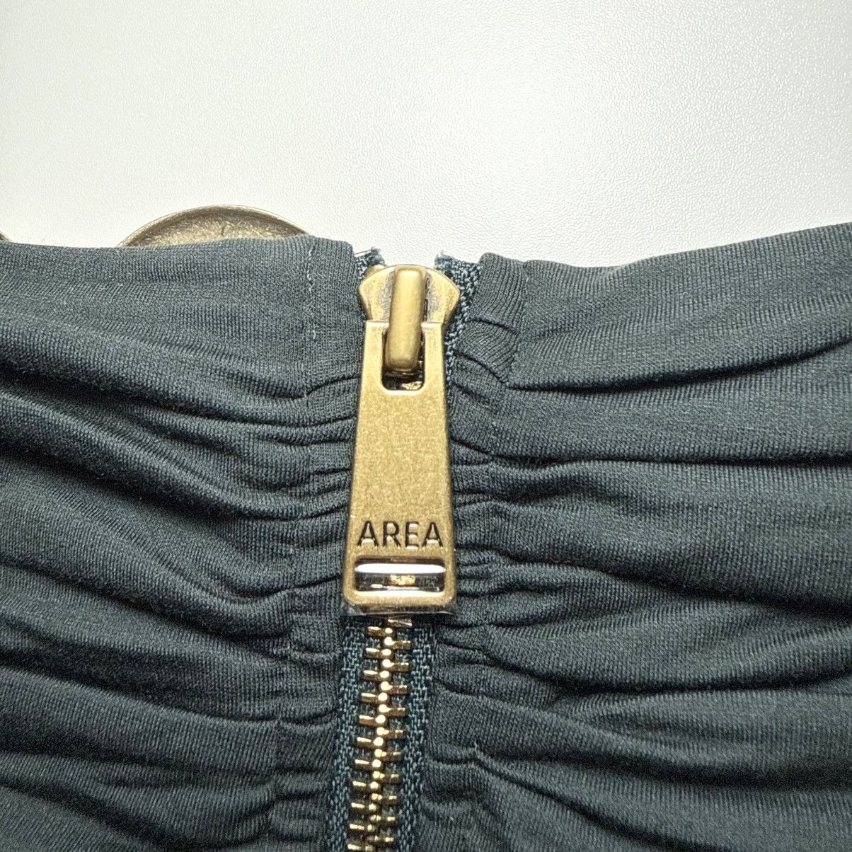 Area AREA Heart Ruched Mini Skirt in Dark Green Size 28" / US 6 / IT 42 - 4 Thumbnail