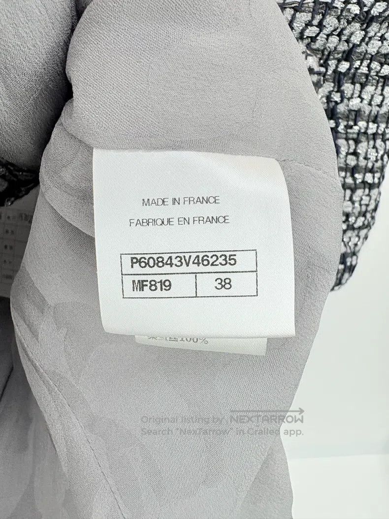Chanel Chanel Silver thread tweed short-sleeved jacket Size XS / US 0-2 / IT 36-38 - 4 Thumbnail