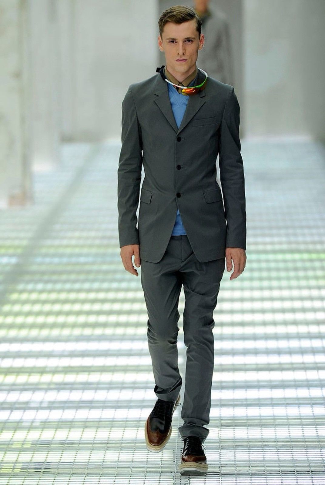 Prada *NEW* PRADA FW2011 Washed Cotton Gray Pants Vintage miu miu Size US 32 / EU 48 - 2 Thumbnail