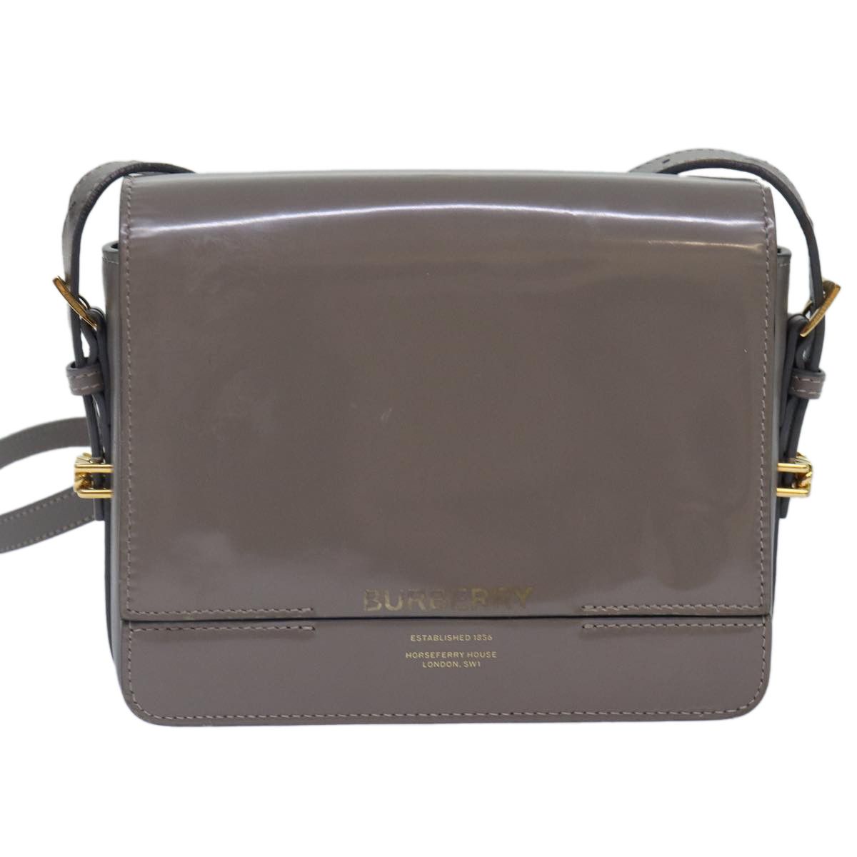 Burberry Grey Patent Leather Shoulder Bag (Pre-Owned) Size ONE SIZE - 1 Thumbnail