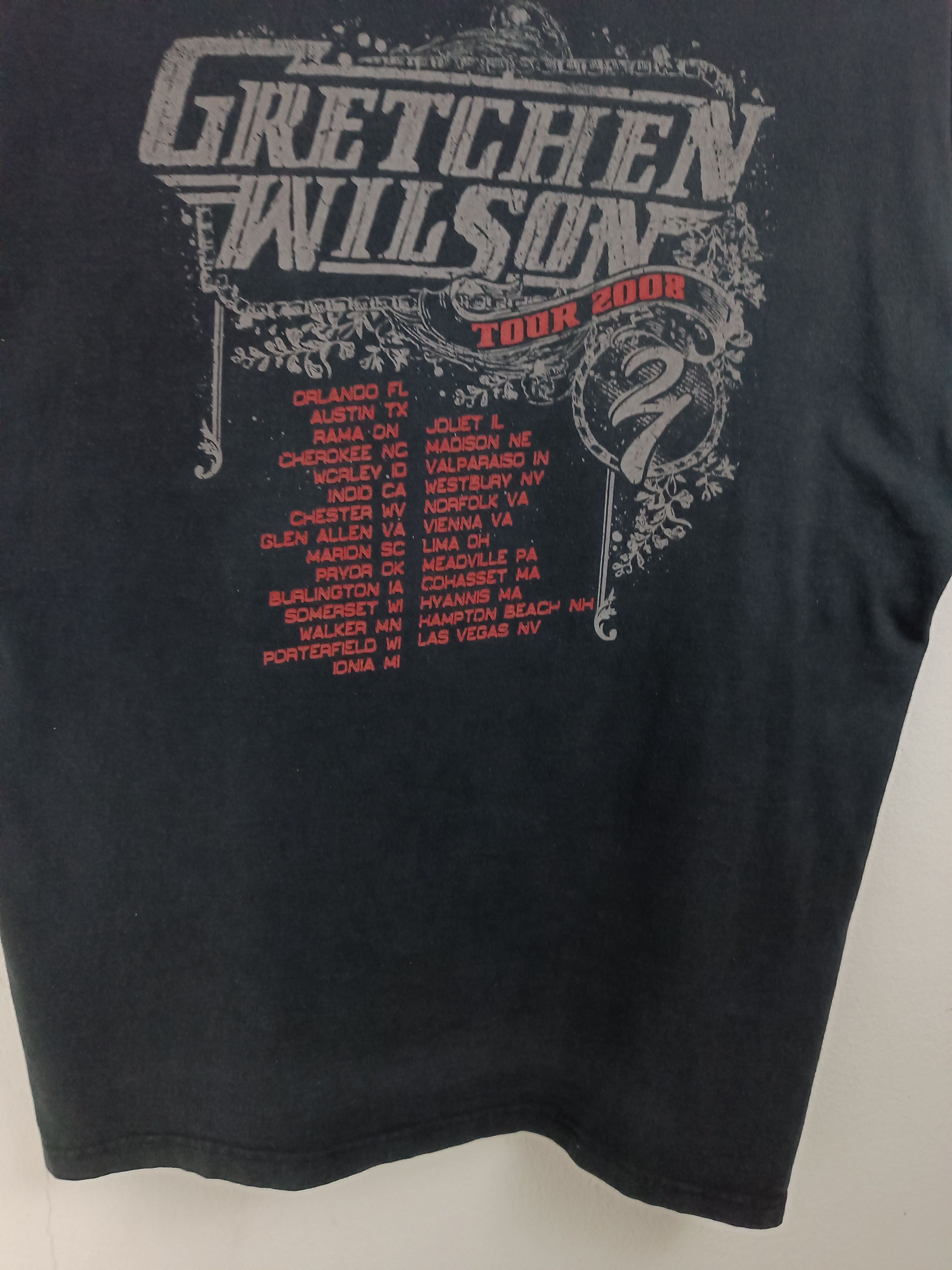 Vintage THRASH FADED VINTAGE '08 GRETCHEN WILSON TOUR TEE kid rock Size US XL / EU 56 / 4 - 14 Thumbnail