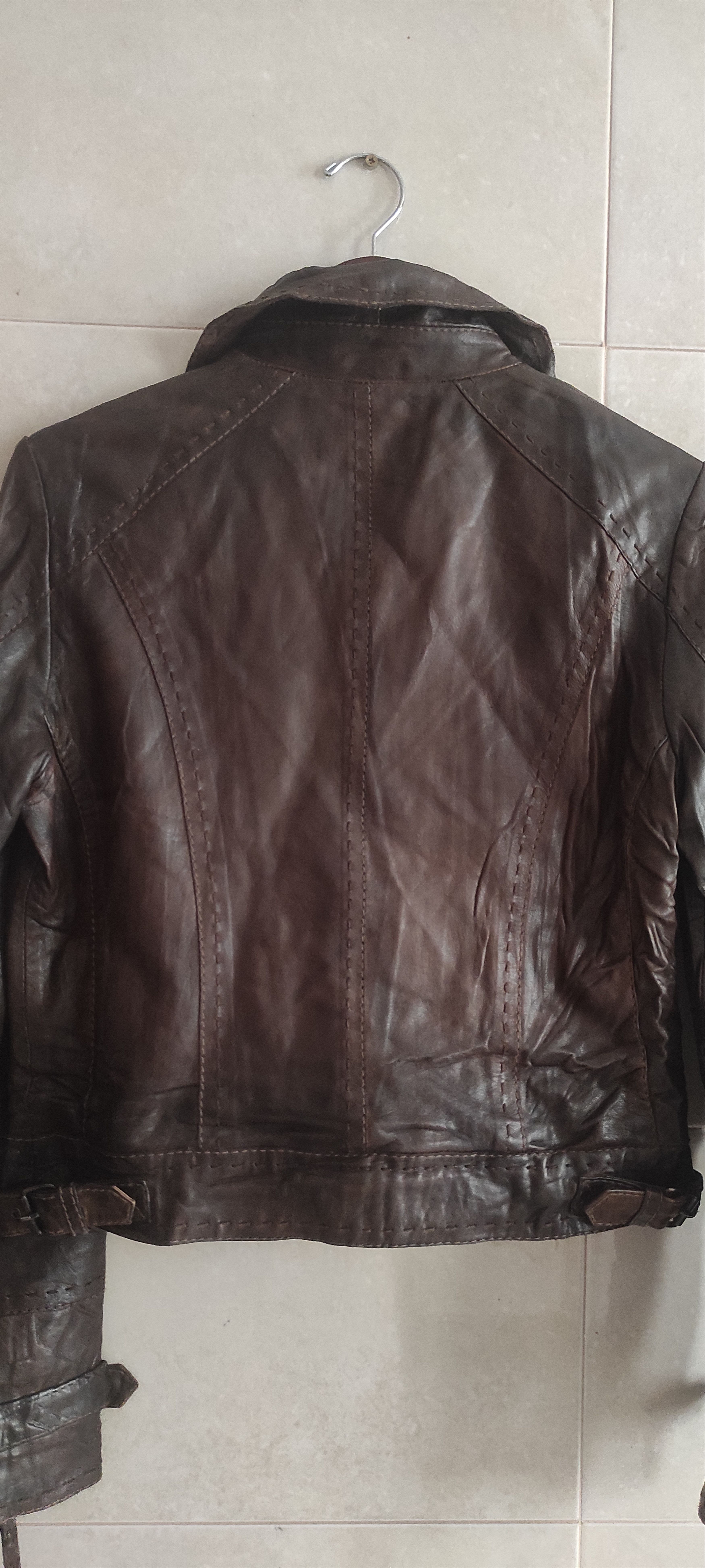 Genuine Leather Claudia Strater Genuine Soft Leather Biker Jacket Brown Size S / US 4 / IT 40 - 18 Thumbnail