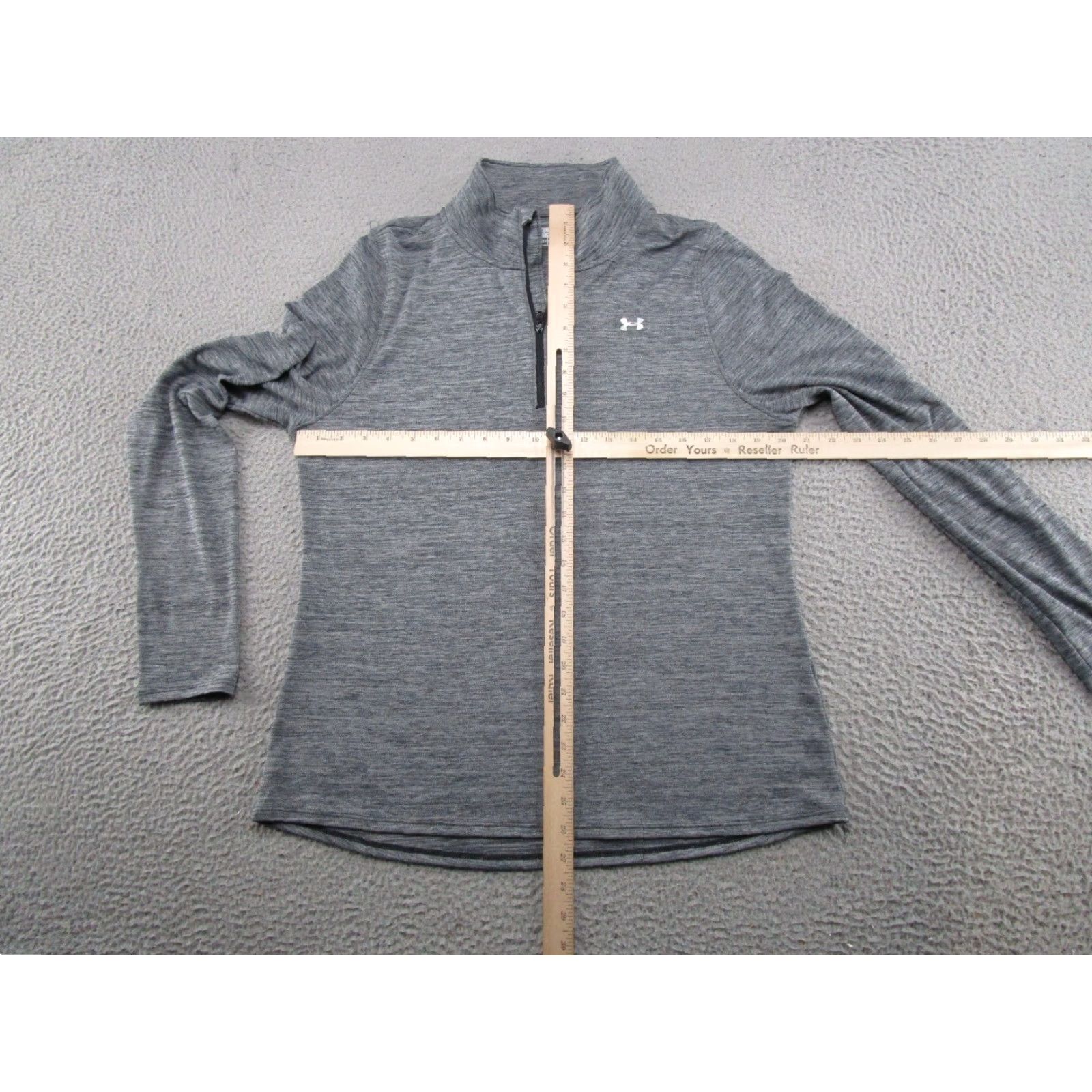 Under Armour Under Armour 1/4 Zip Heatgear Lightweight Long Sleeve Jacket Top Womens Size XL Gray Polyester Running & Jogging Lifetime: N/A Size XL / US 12-14 / IT 48-50 - 4 Thumbnail