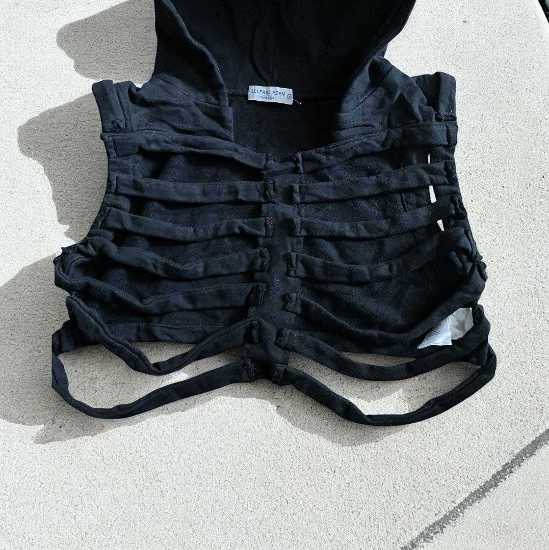 Japanese Brand × Vintage Aelfric Eden Black Crop top hoodie Y2K Japanese opium Size M / US 6-8 / IT 42-44 - 2 Thumbnail