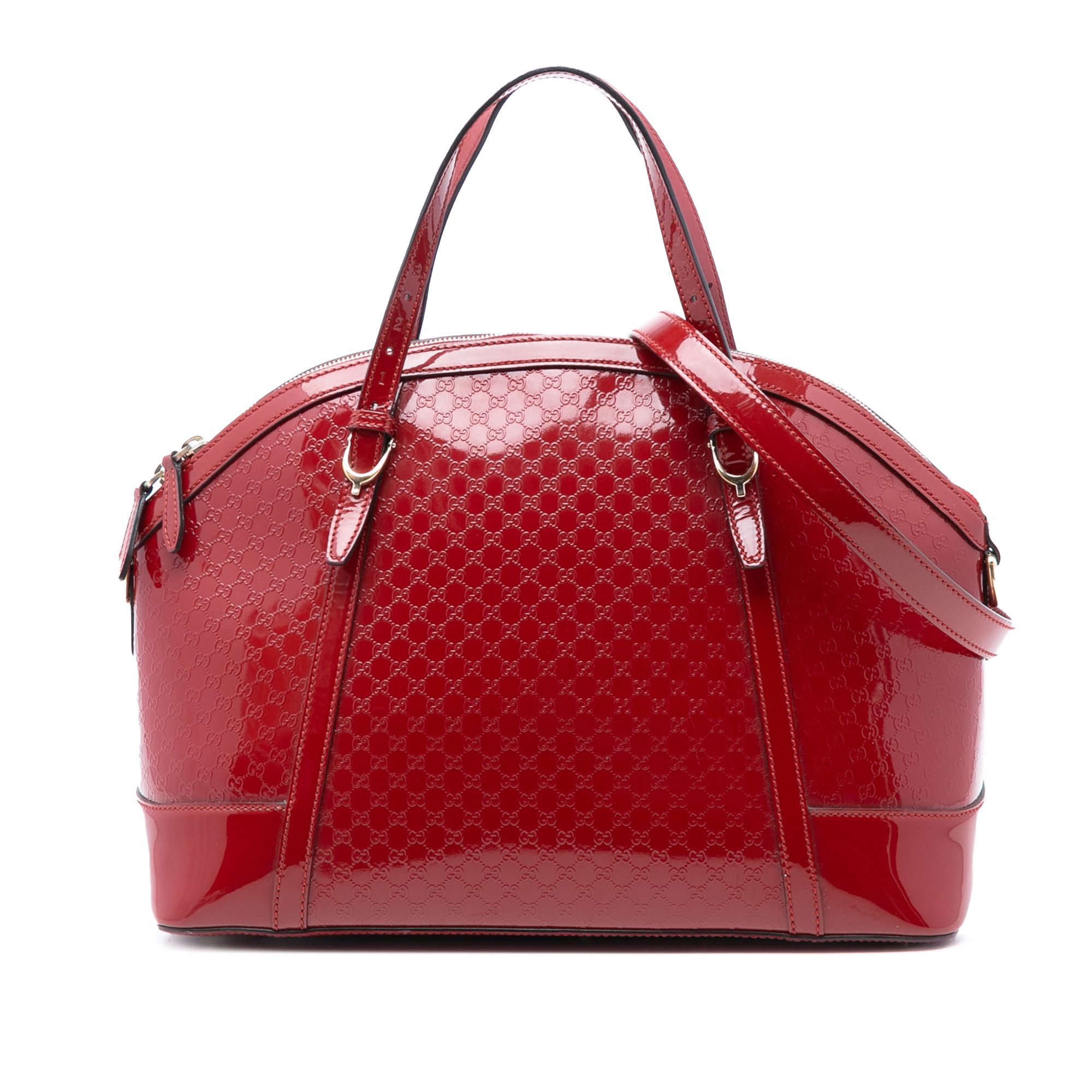Gucci Gucci Large Microguccissima Patent Nice Dome Satchel Size ONE SIZE - 1 Thumbnail