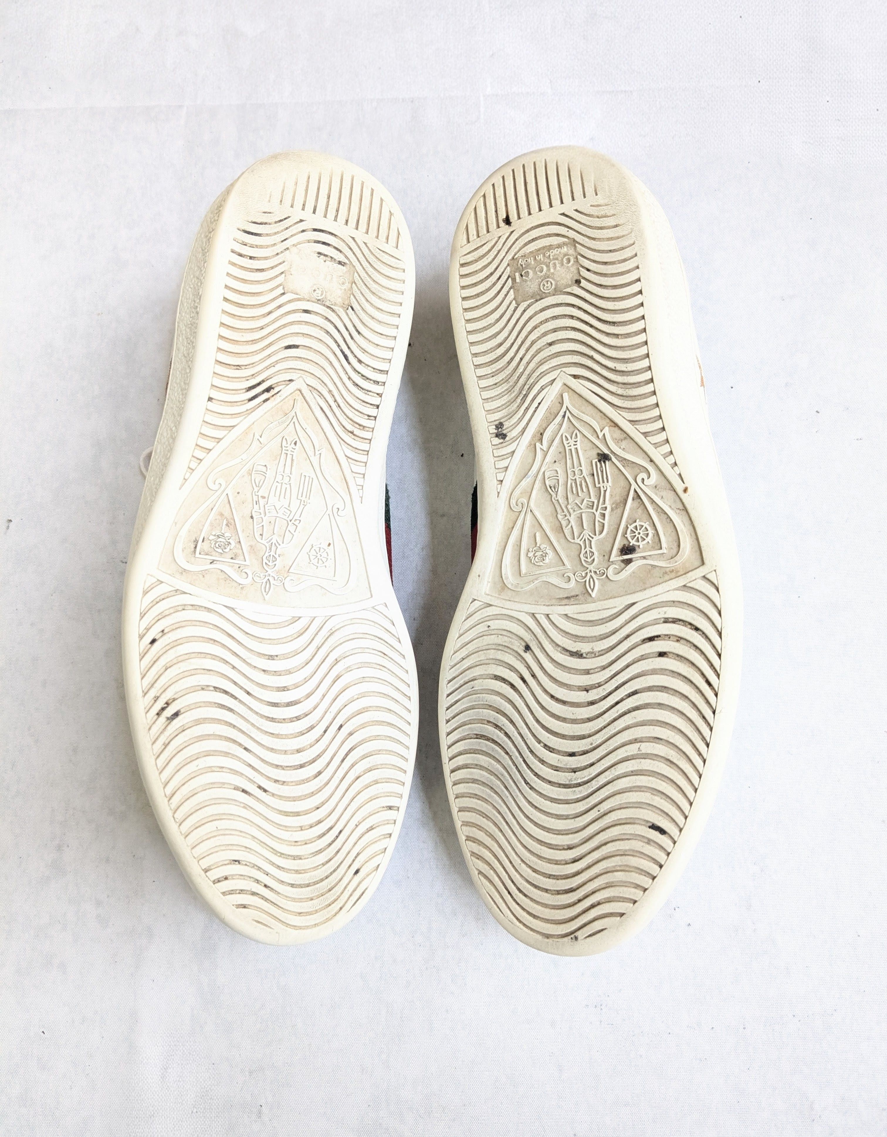 Gucci Gucci Ace Sneakers White Stats Bee 7.5 Low Tops Size US 7.5 / EU 40-41 - 17 Thumbnail
