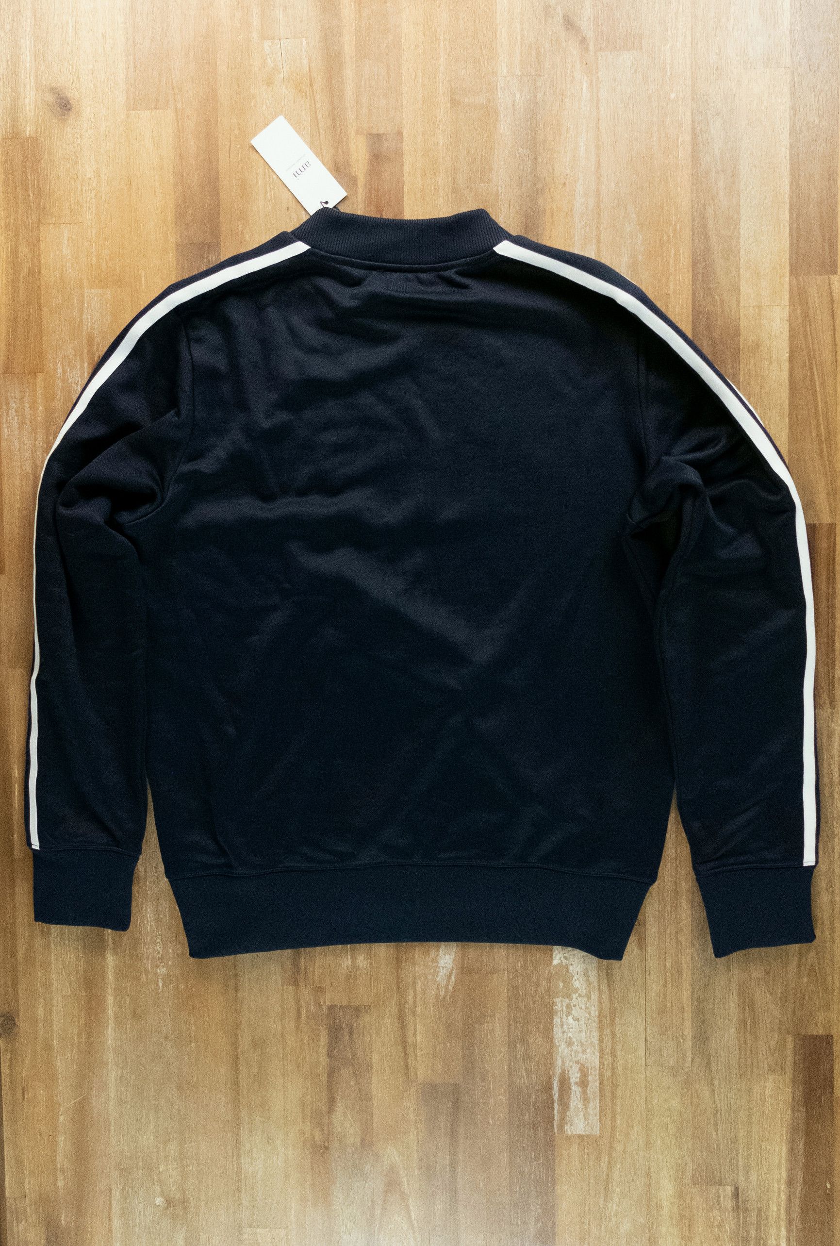 AMI AMI Paris navy blue regular fit twin stripe sweatshirt XL Size US XL / EU 56 / 4 - 11 Thumbnail