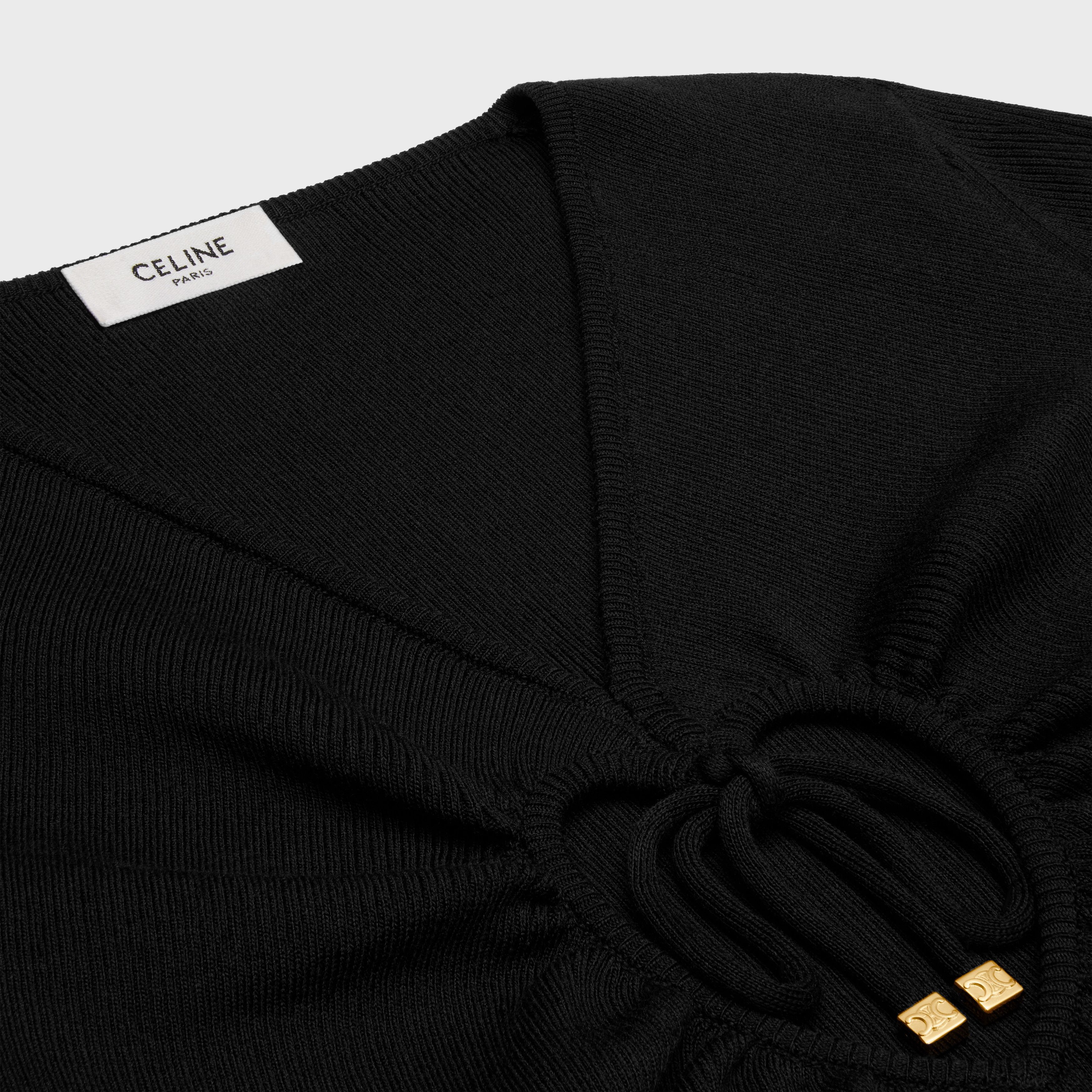 Celine o1w1db10925 2AI7A898T Heart Crop Top in Black Size XS / US 0-2 / IT 36-38 - 3 Thumbnail