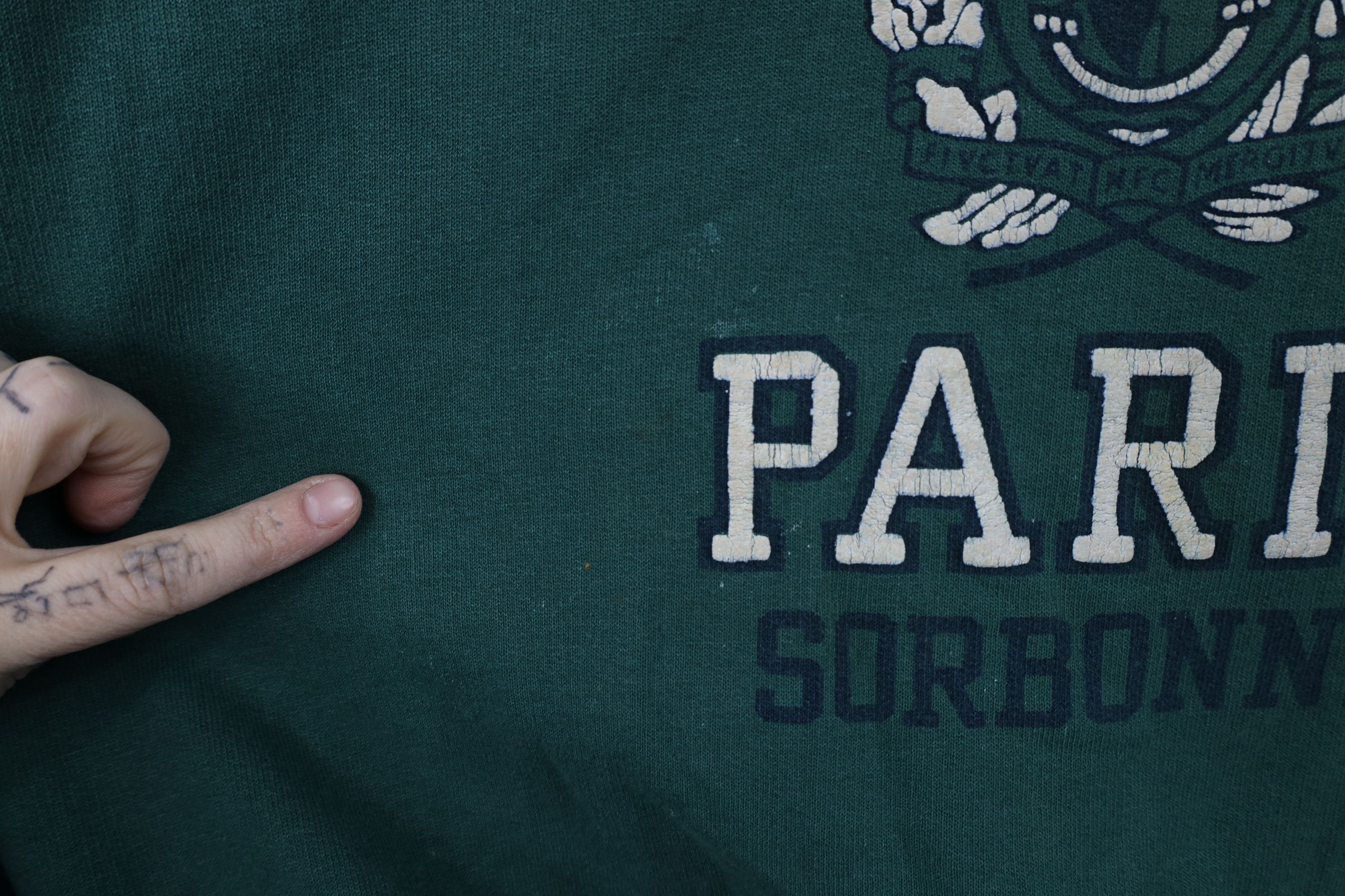 Vintage Vintage 90s Streetwear Fit University of Paris Sweatshirt Size US L / EU 52-54 / 3 - 5 Thumbnail