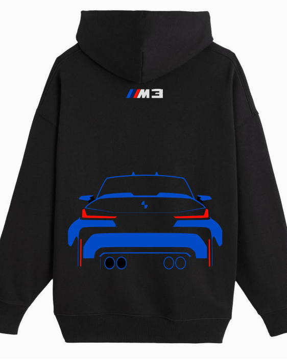 BMW BMW G80 M3 Car Design Black Hoodie Size US XL / EU 56 / 4 - 1 Thumbnail