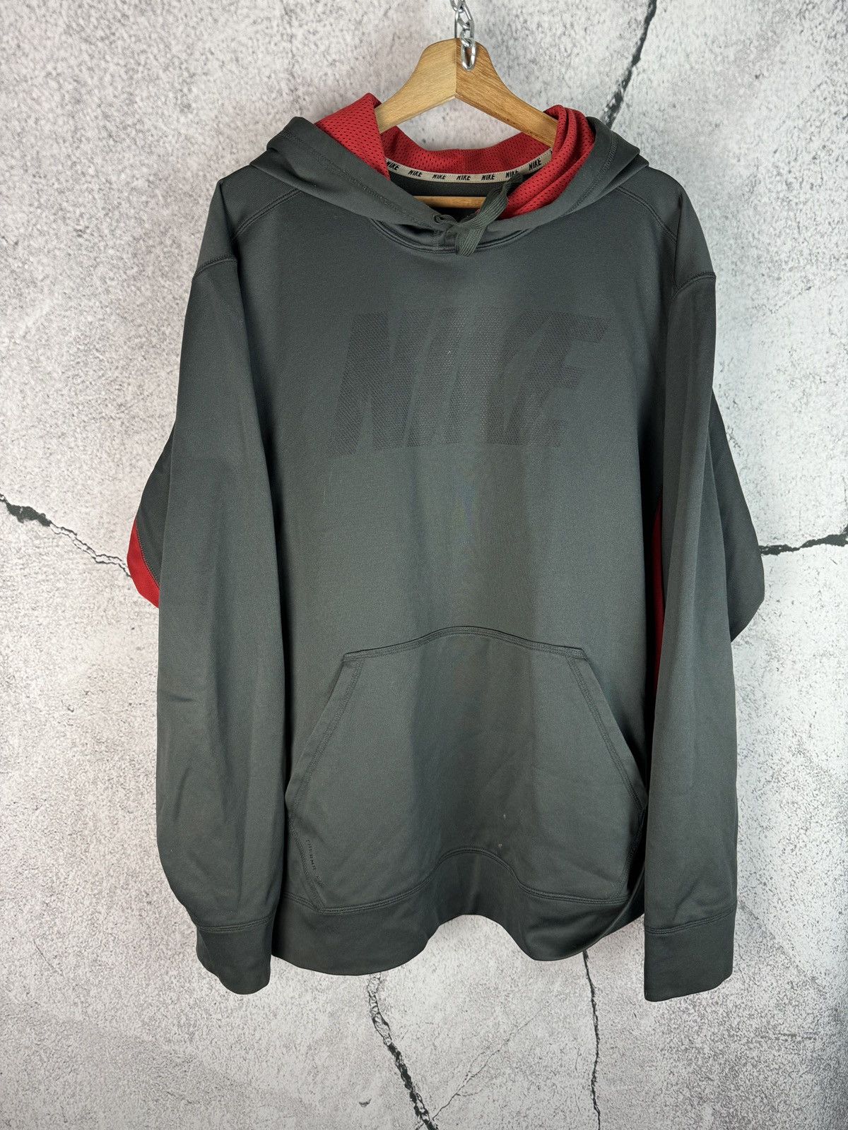 Nike Vintage CRAZY Boxy Y2K Nike Spellout thermal Hoodie Size US XL / EU 56 / 4 - 1 Thumbnail