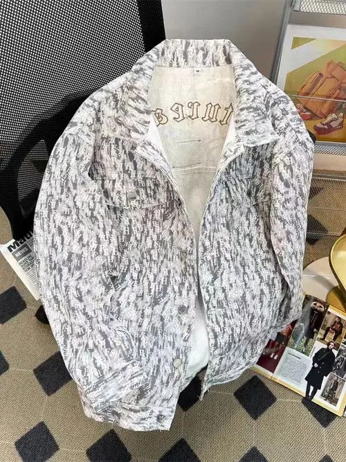 Japanese Brand Vintage Street Letter Print Loose Casual Denim Jacket Size US XL / EU 56 / 4 - 2 Thumbnail