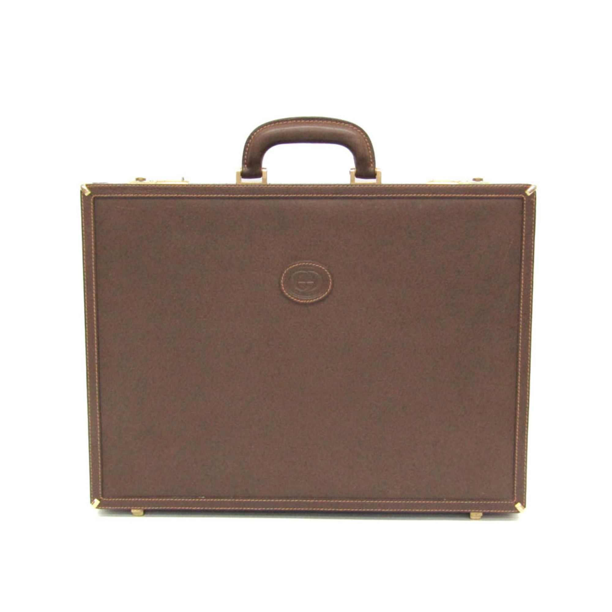 Gucci Gucci Interlocking G 016 20 0491 Men,Women Leather Attaché Case,Handbag Brown Size ONE SIZE - 1 Thumbnail