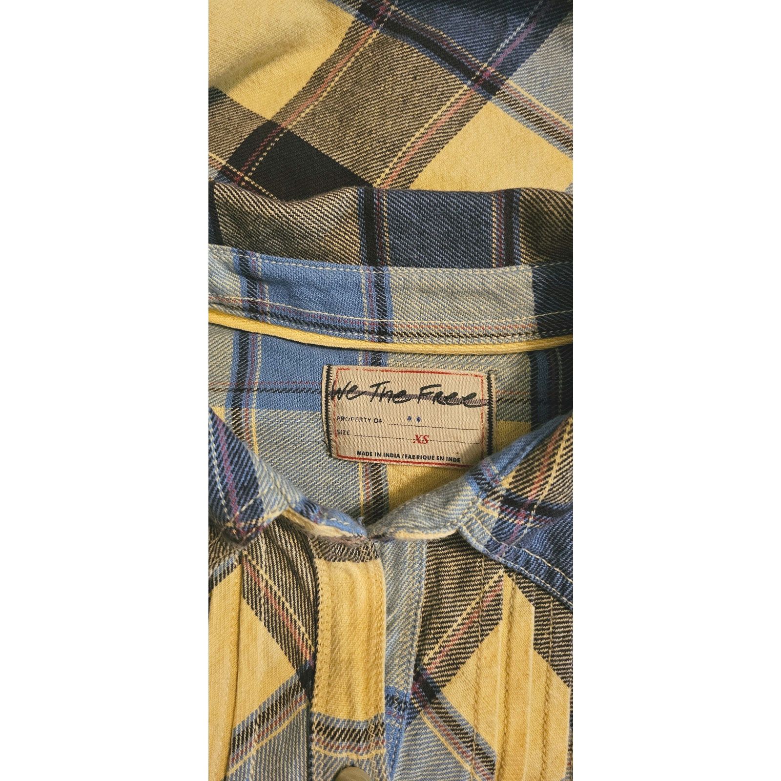 Free People New FREE PEOPLE We The Free Layla Plaid Button Down Shirt XS Size XS / US 0-2 / IT 36-38 - 5 Thumbnail