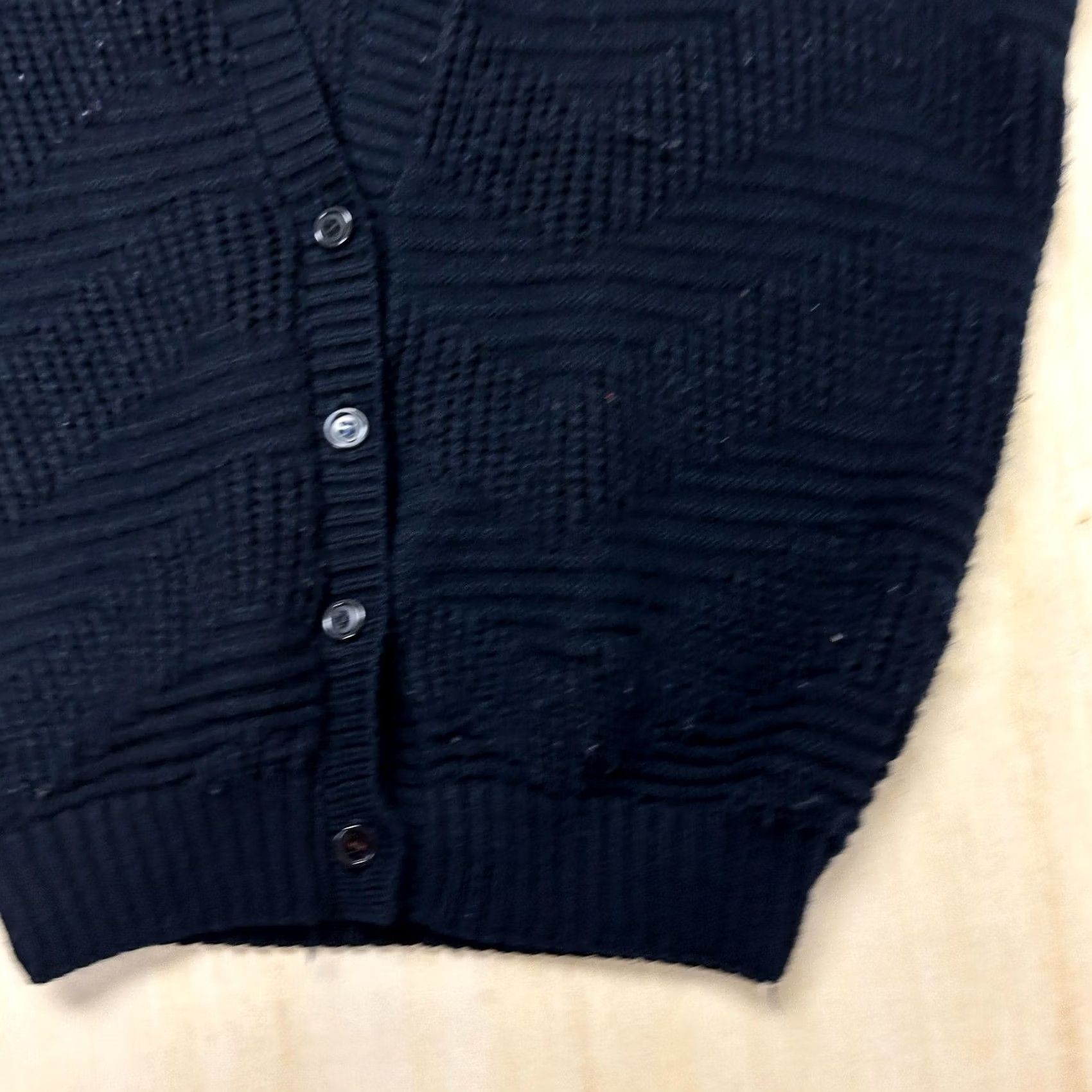 Vintage Vintage Sweater Vest Womens Medium Navy V-Neck Button Top Knit Tight-Knit Casual Fall Women Size M / US 6-8 / IT 42-44 - 2 Thumbnail