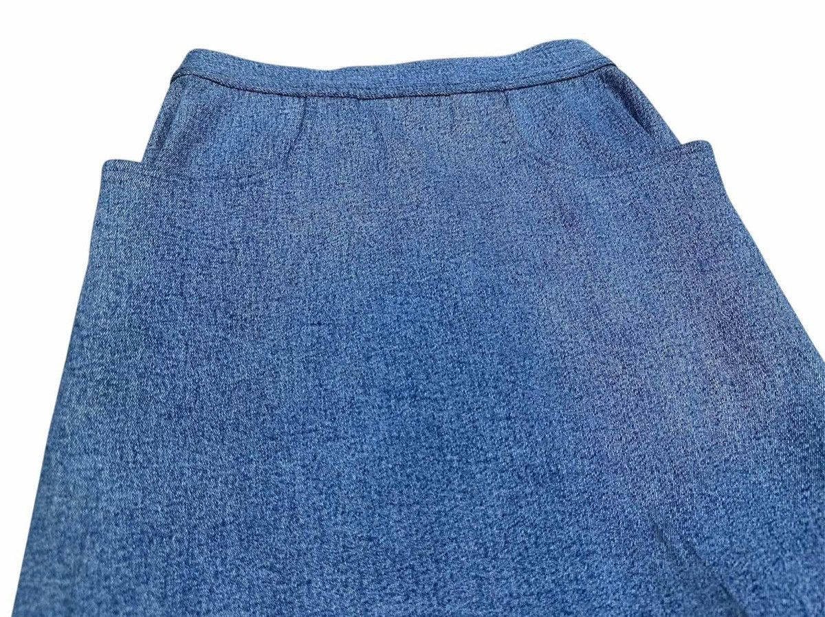 Chanel 🔥Rare Archived Vintage Chanel Denim Skirt Tweed 1991 Runway Size 25" / US 0 / IT 36 - 3 Thumbnail