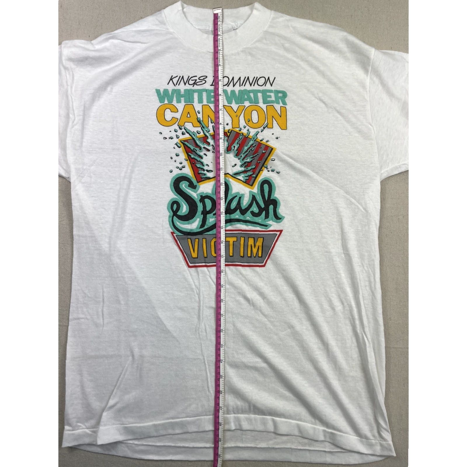 Vintage VINTAGE Signal T-Shirt XL Unisex Adults White Solid Graphic Print 80s Amusement Park Theme Size US XL / EU 56 / 4 - 6 Thumbnail
