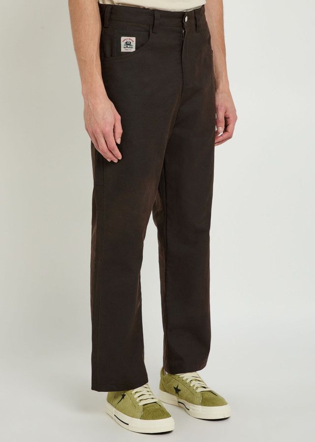 Bode o1mle0226 Waxed Cotton Knolly Brook Trousers in Brown Size US 38 / EU 54 - 2 Thumbnail