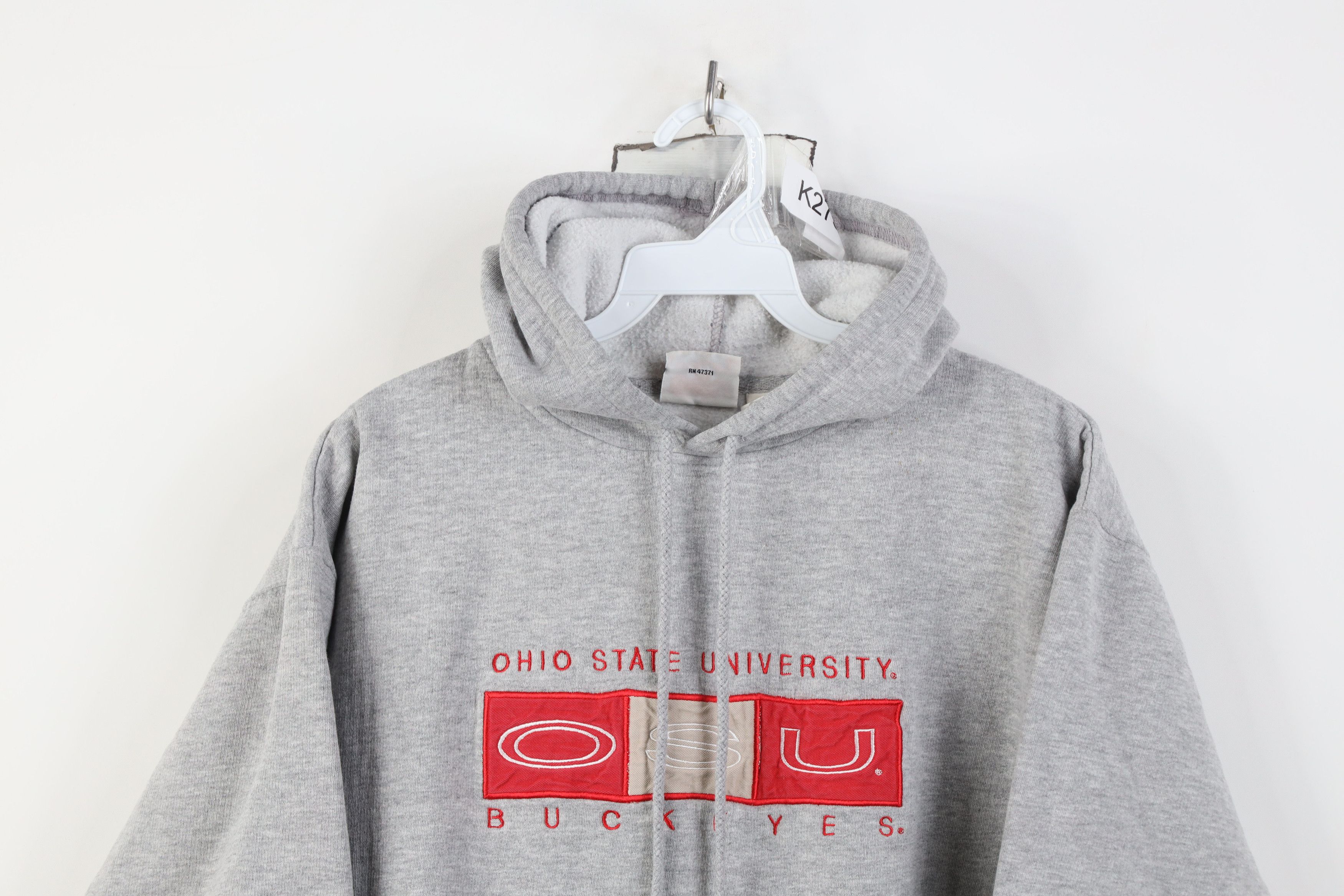 Vintage Vintage 90s Ohio State University Hoodie Sweatshirt Gray Size US L / EU 52-54 / 3 - 2 Thumbnail