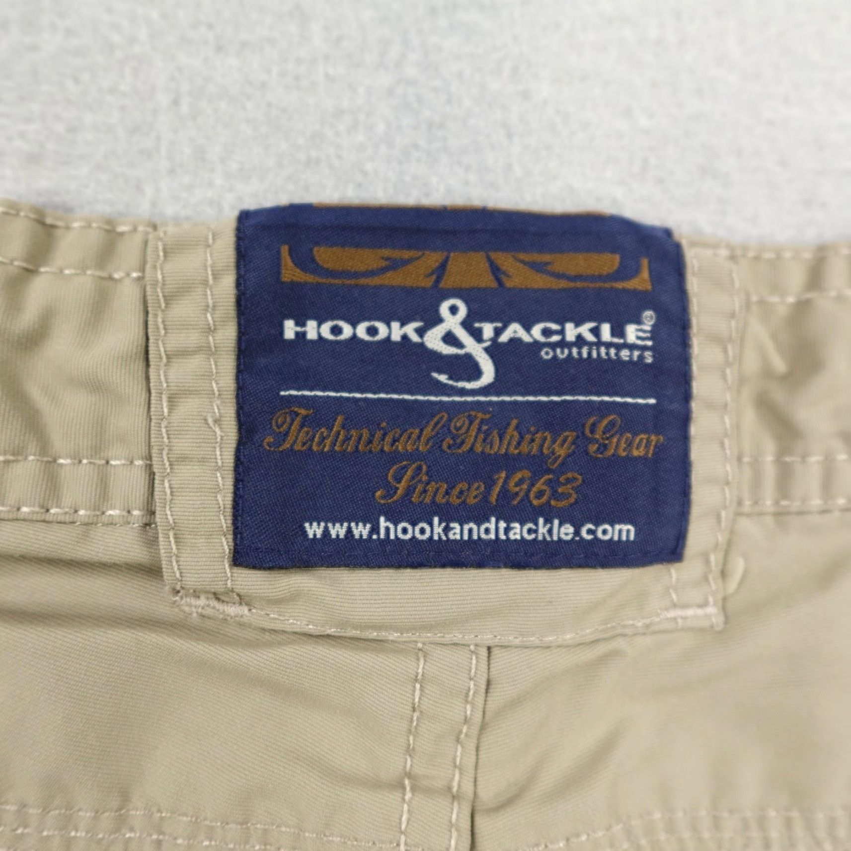 Vintage Hook & Tackle Cargo Shorts Mens 42 Khaki Outdoor Fishing Elastic Waist Lightweight Size US 42 / EU 58 - 6 Thumbnail