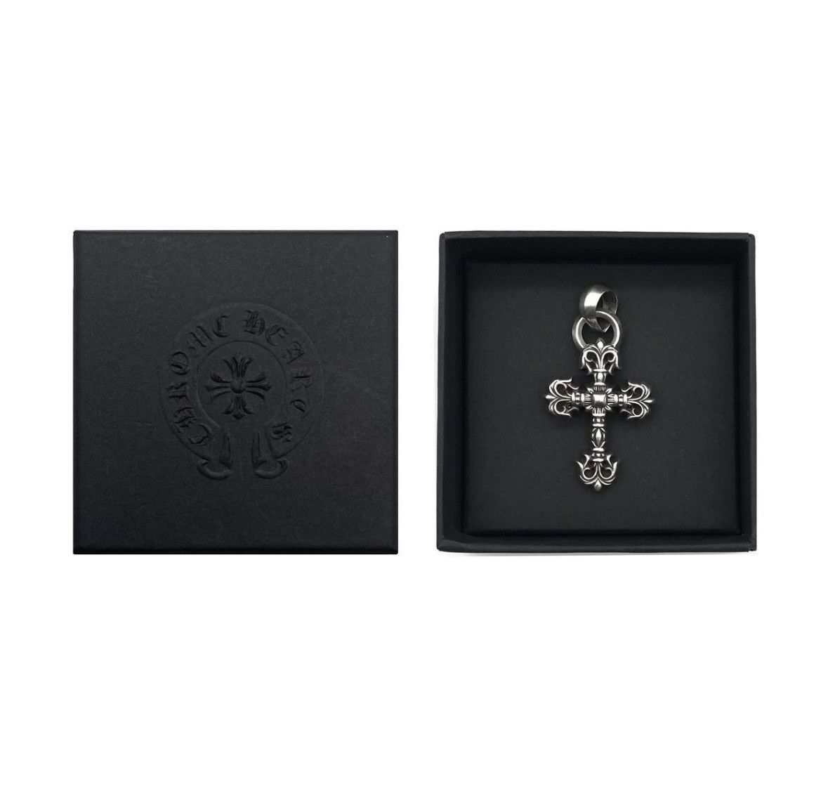 image of Chrome Hearts Filigree Cross Pendant in Silver, Men's